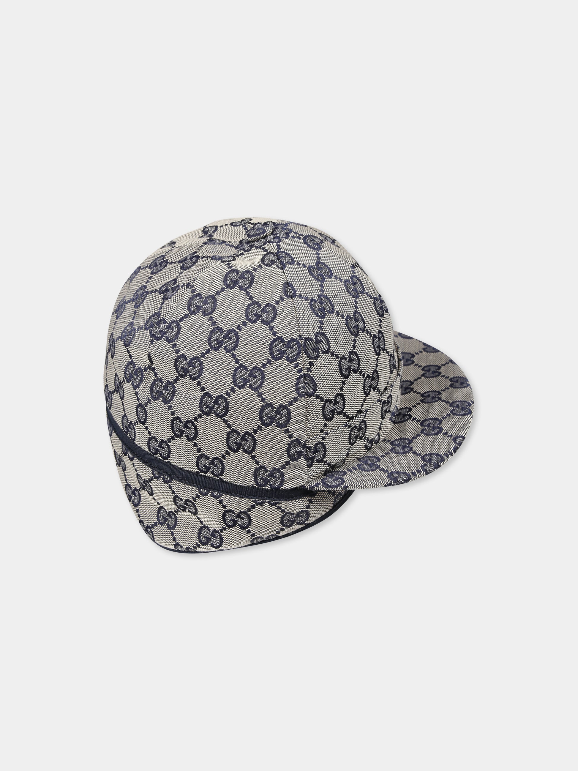 Cappello beige per bambino con doppia G,Gucci Kids,792488 3HA2L 4068