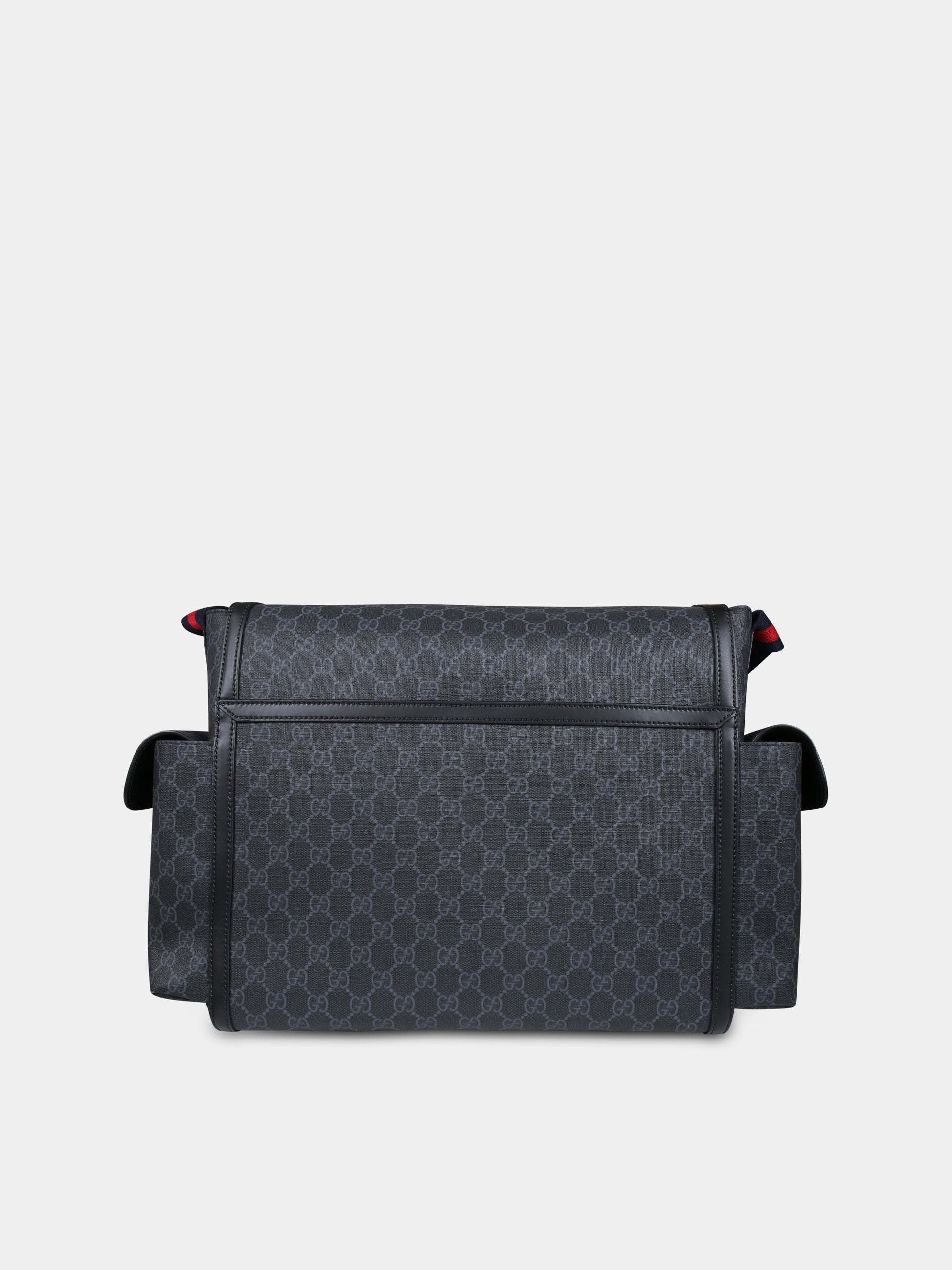Borsa mamma nera per neonati con GG,Gucci Kids,495909 K5RLN 1095
