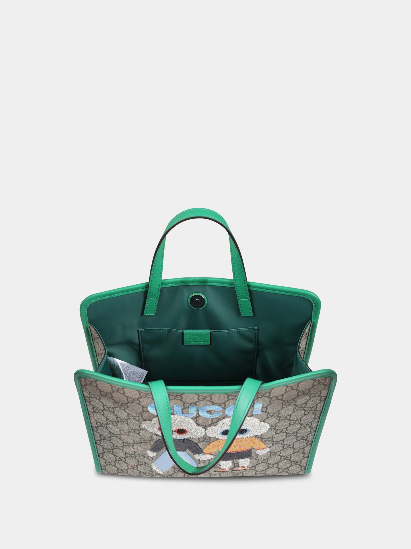 Borsa Tote beige per bambina con cane Gucci,Gucci Kids,605614 FADQS 8744