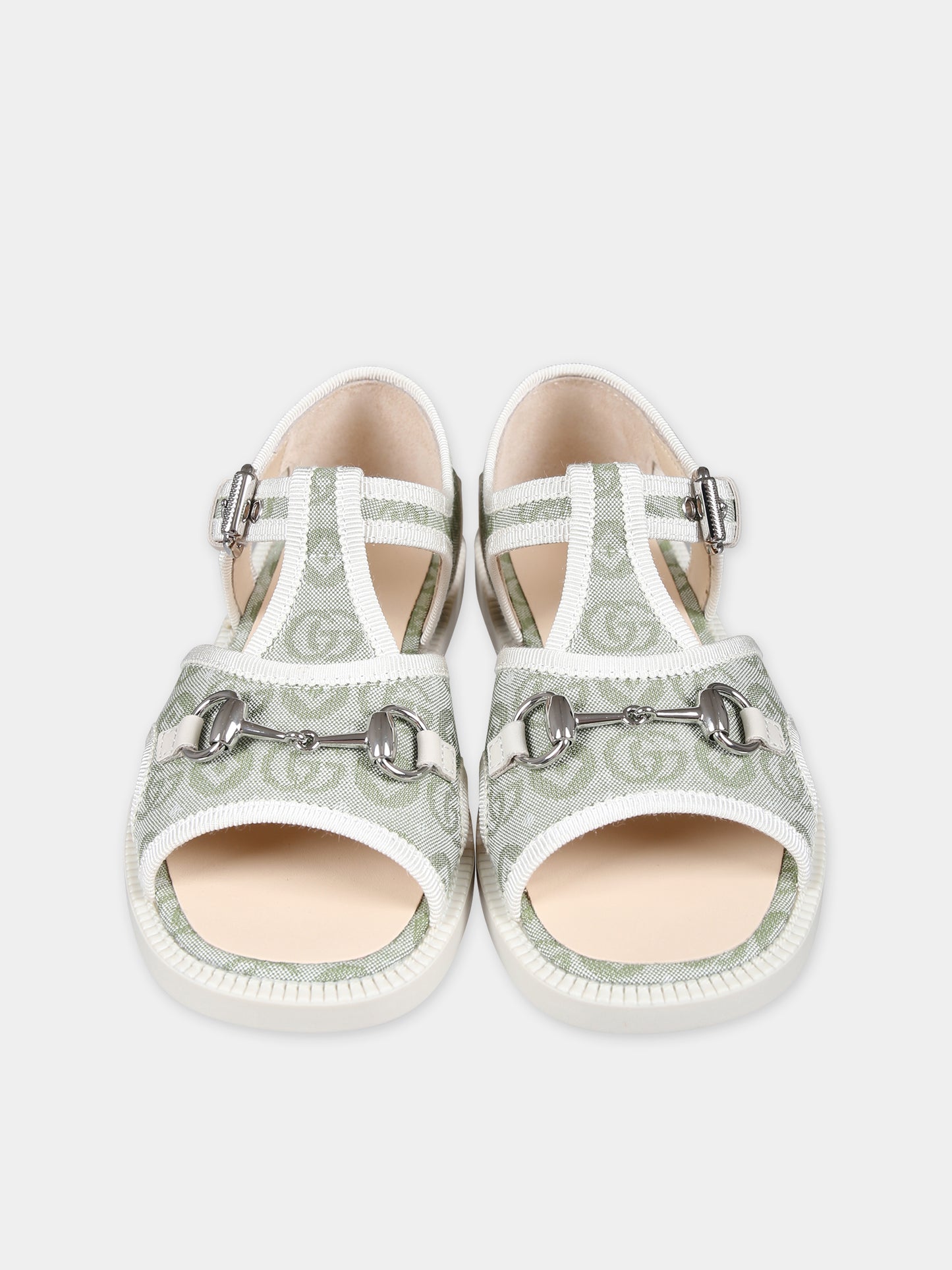 Sandali verdi per bambini con Morsetto,Gucci Kids,772394 HAAGU 1941