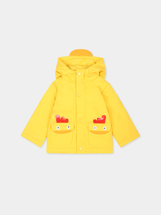 Impermeabile giallo per neonato con gallo,Stella Mccartney Kids,TV2547 Z0999 238