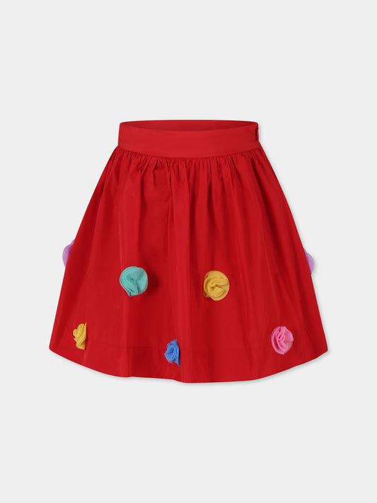 Gonna rossa per bambina con tulle,Stella Mccartney Kids,TV7B71 S0183 411