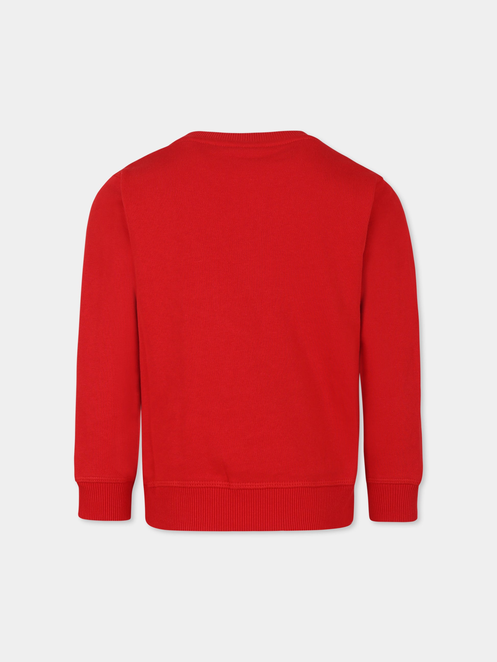 Felpa rossa per bambino con logo,Hugo,G00163 990