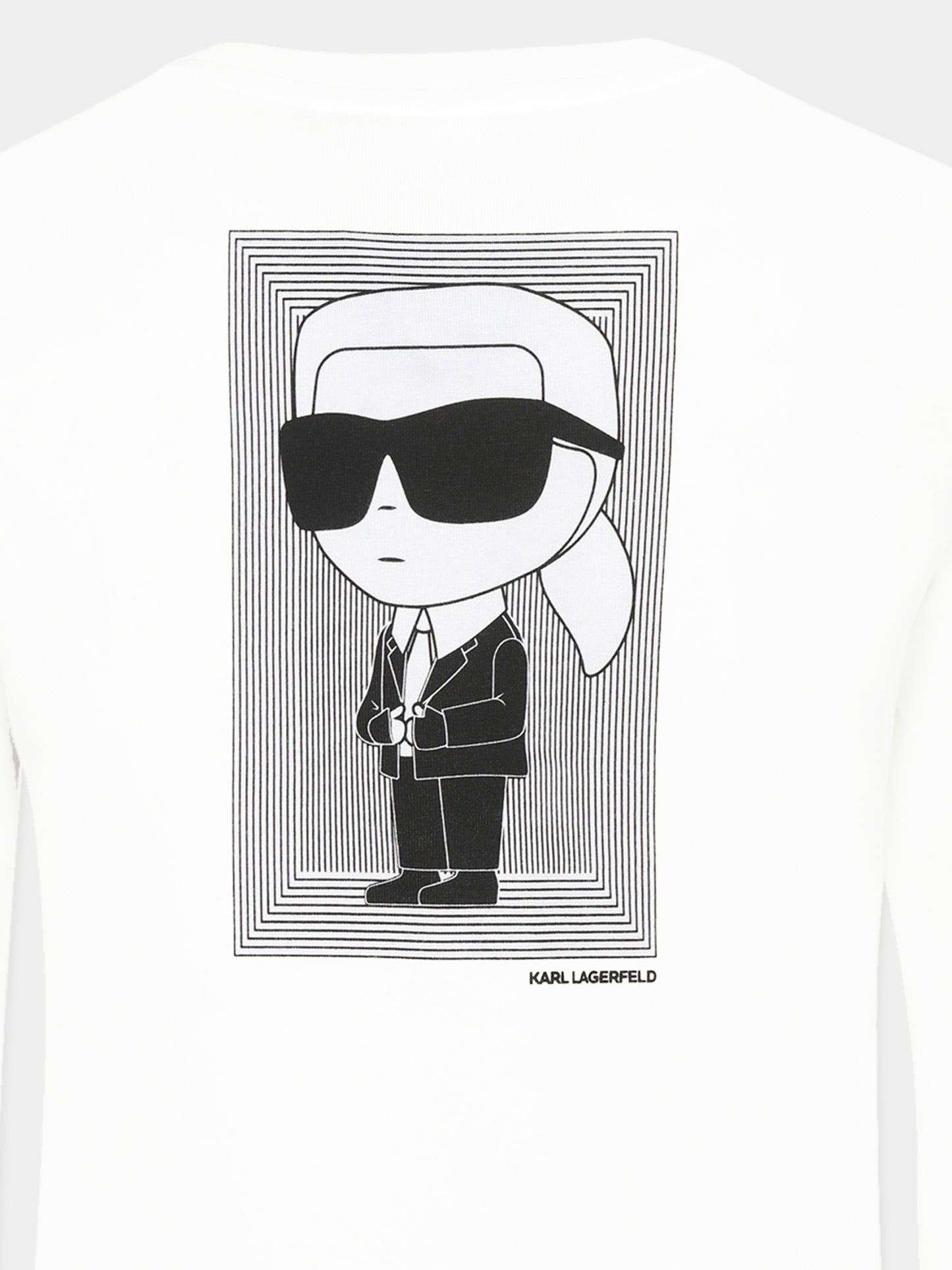 T-shirt blanc pour enfants avec imprimé Karl