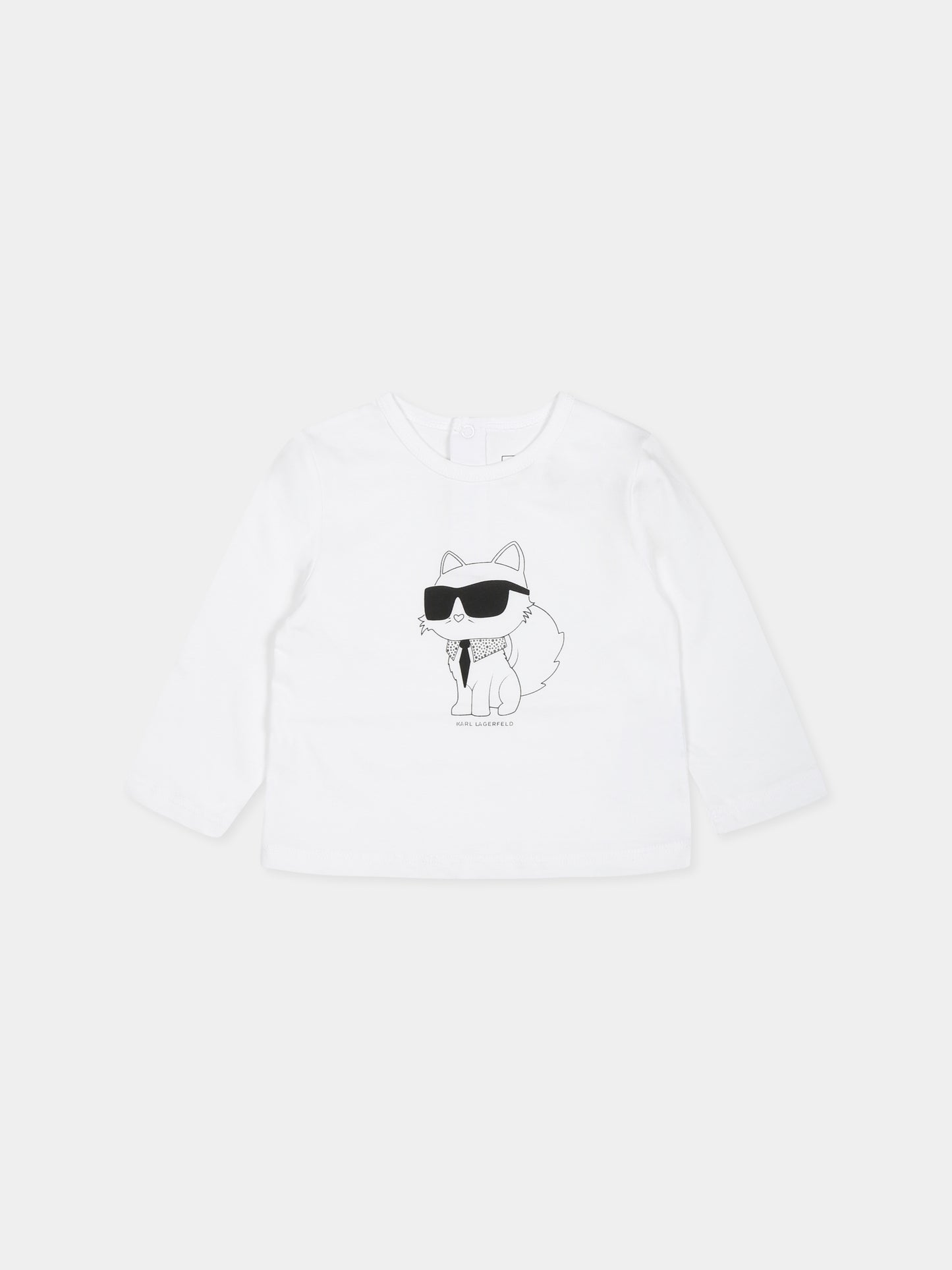 Completo rosa per neonata con stampa Choupette,Karl Lagerfeld Kids,Z30288 475