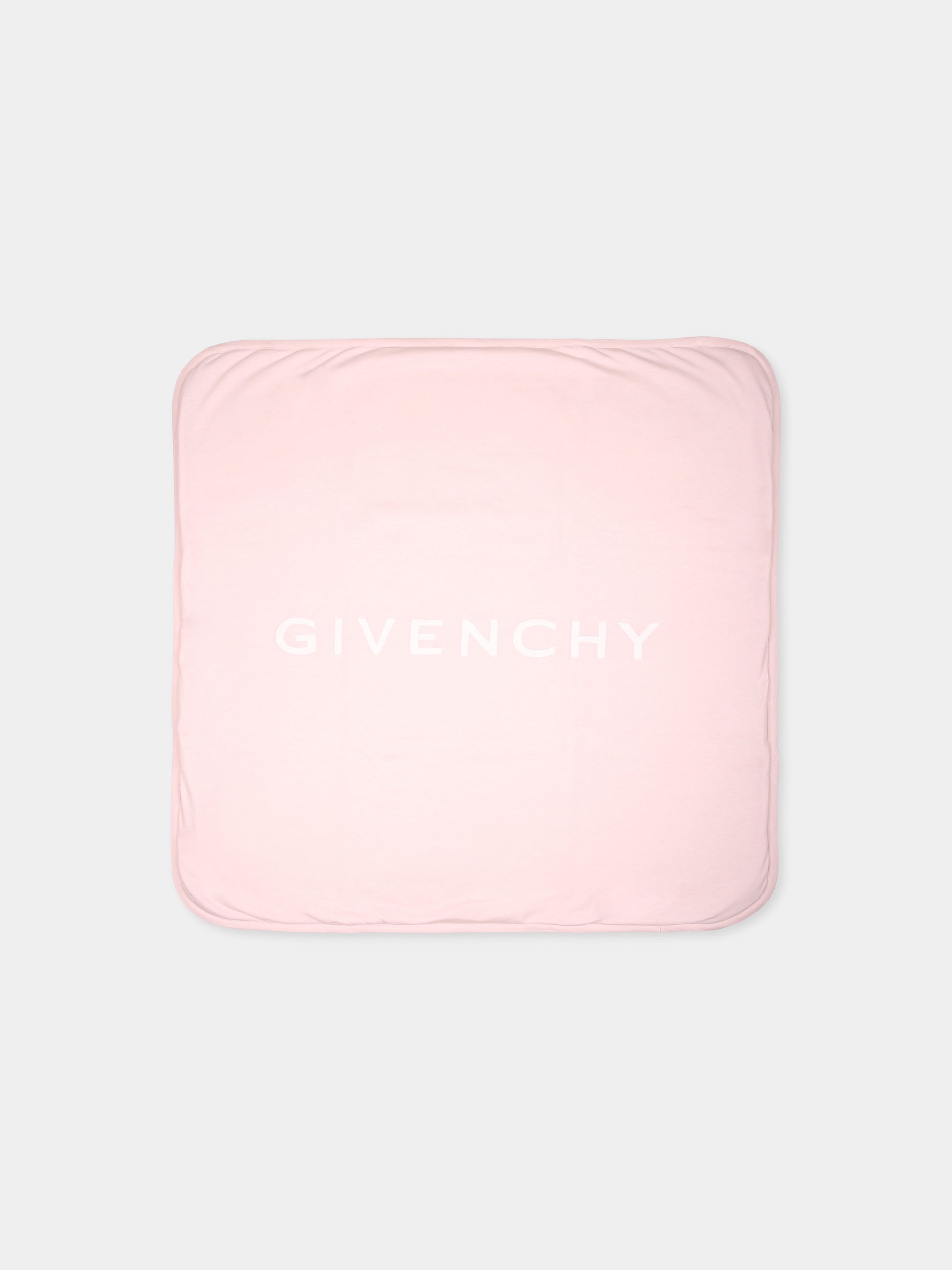 Coperta rosa per neonata con logo e iconico motivo 4G,Givenchy Kids,H30525 44Z