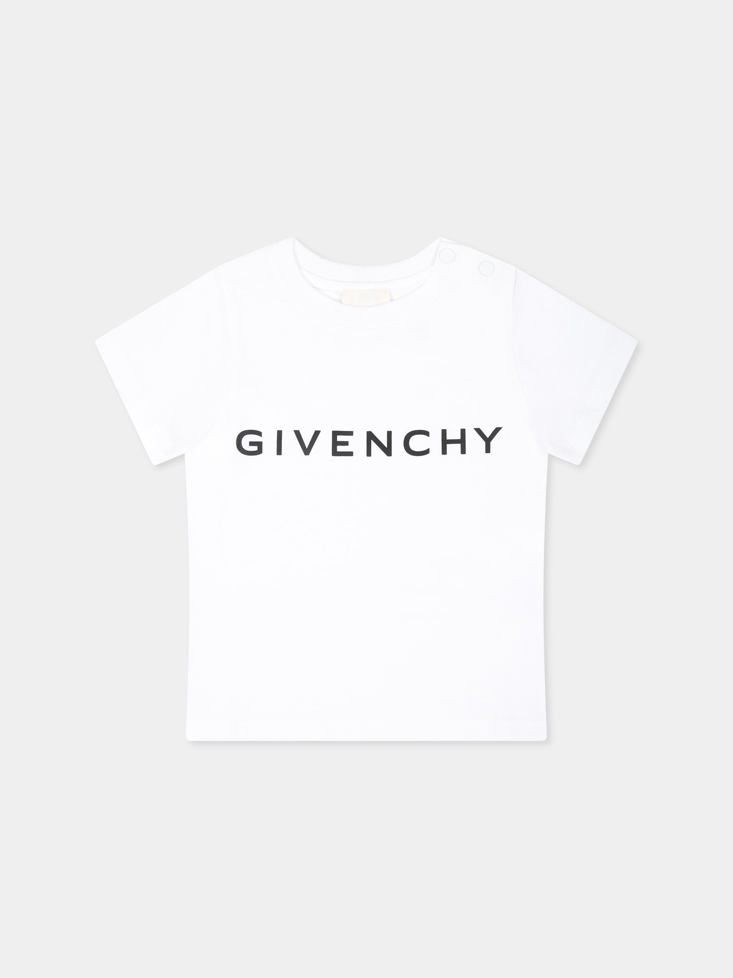 T-shirt bianca per neonati con logo,Givenchy Kids,H30470 10P