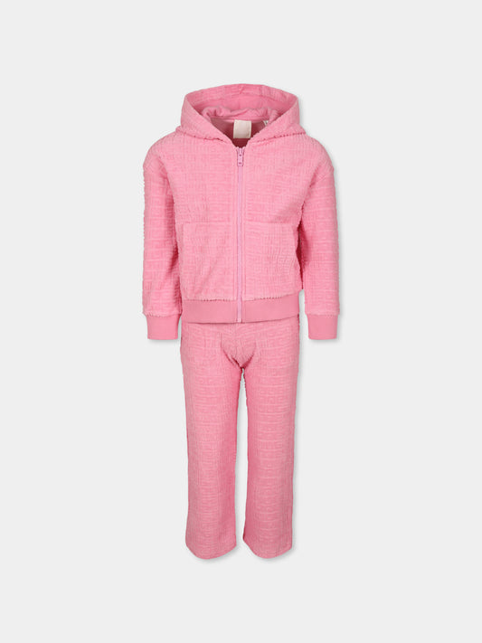 Completo rosa per bambina con iconico motivo 4G,Givenchy Kids,H30559 465