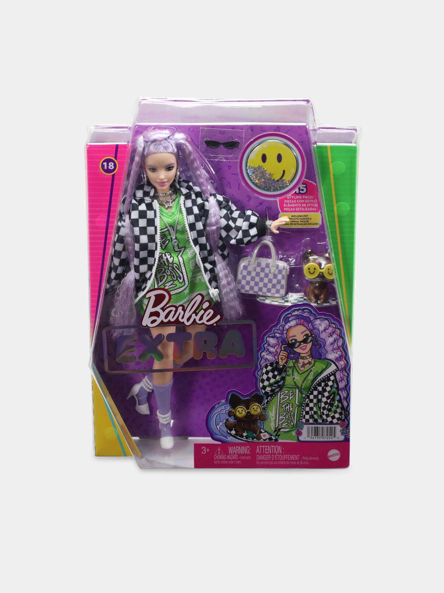 Barbie EXTRA per bambina con cagnolino,Barbie,HHN10