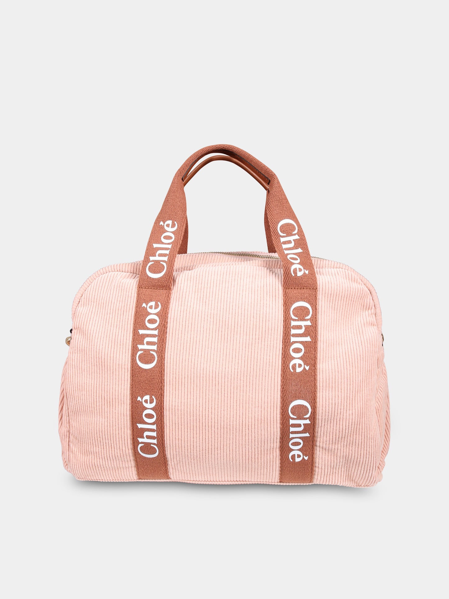 Borsa mamma rosa per neonata con logo,Chloé Kids,C20347 454