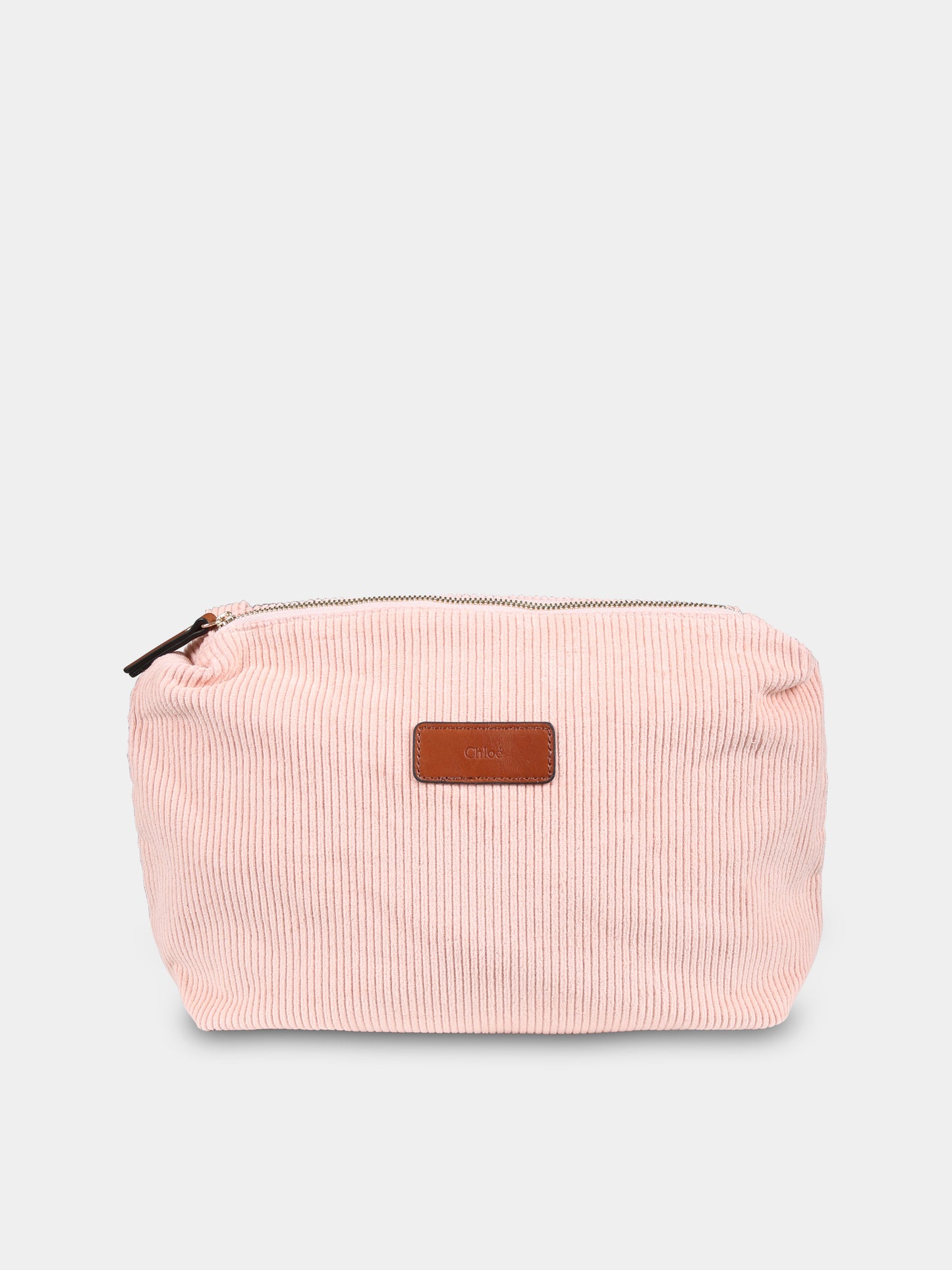 Borsa mamma rosa per neonata con logo,Chloé Kids,C20347 454