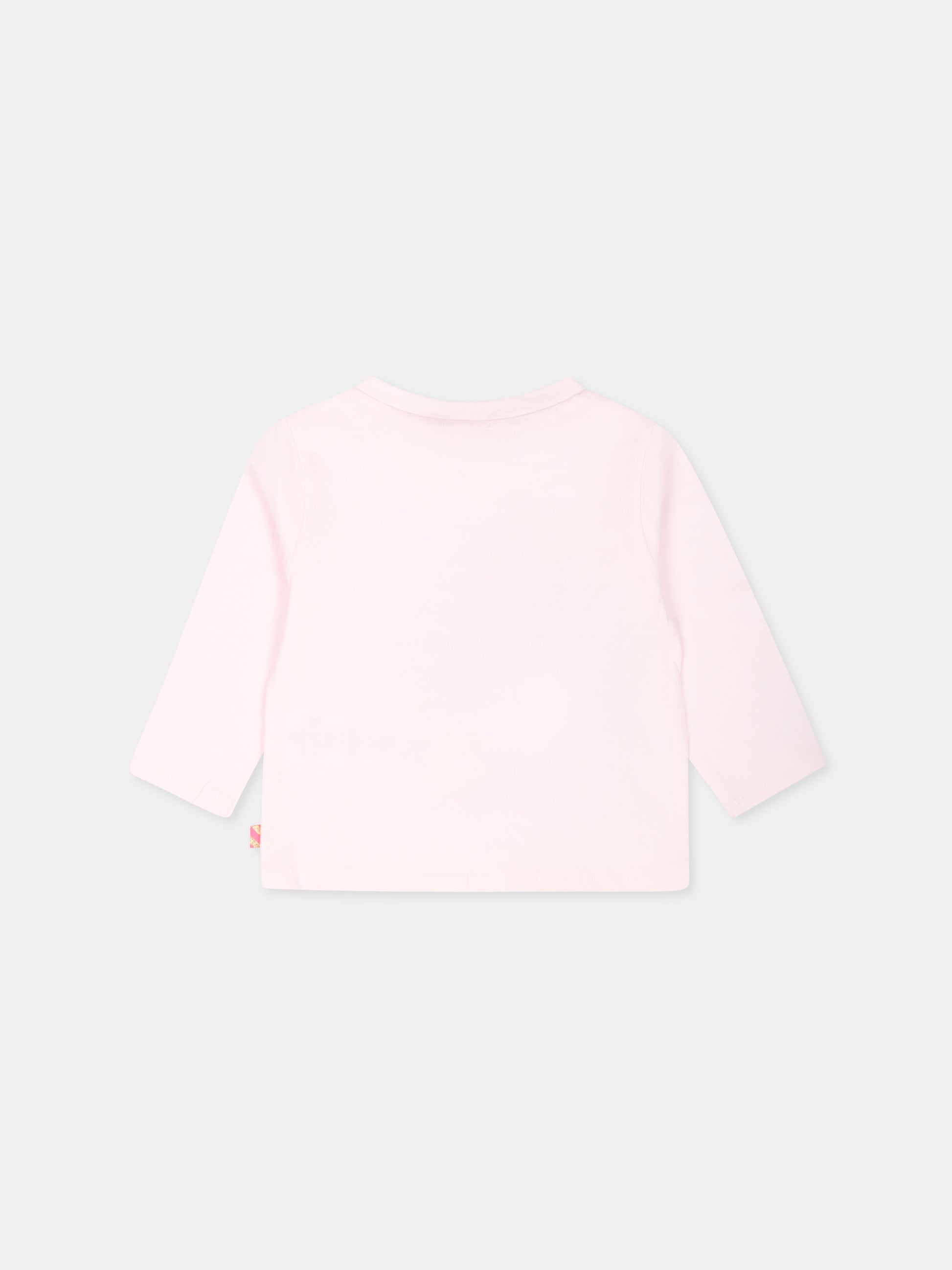 T-shirt rosa per neonata con fiori,Billieblush,U20404 44L