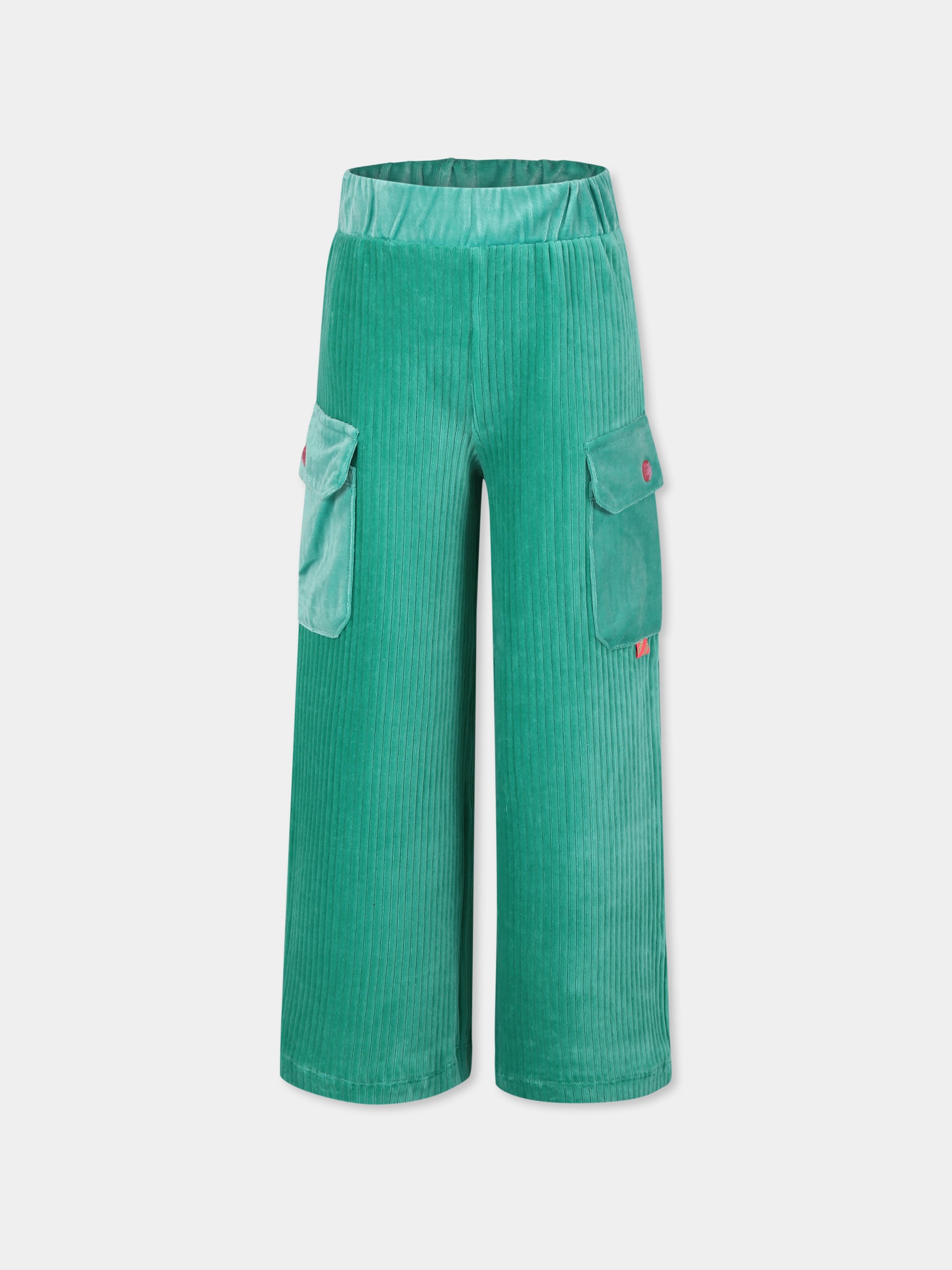 Pantaloni verdi per bambina con pietre,Billieblush,U20448 689