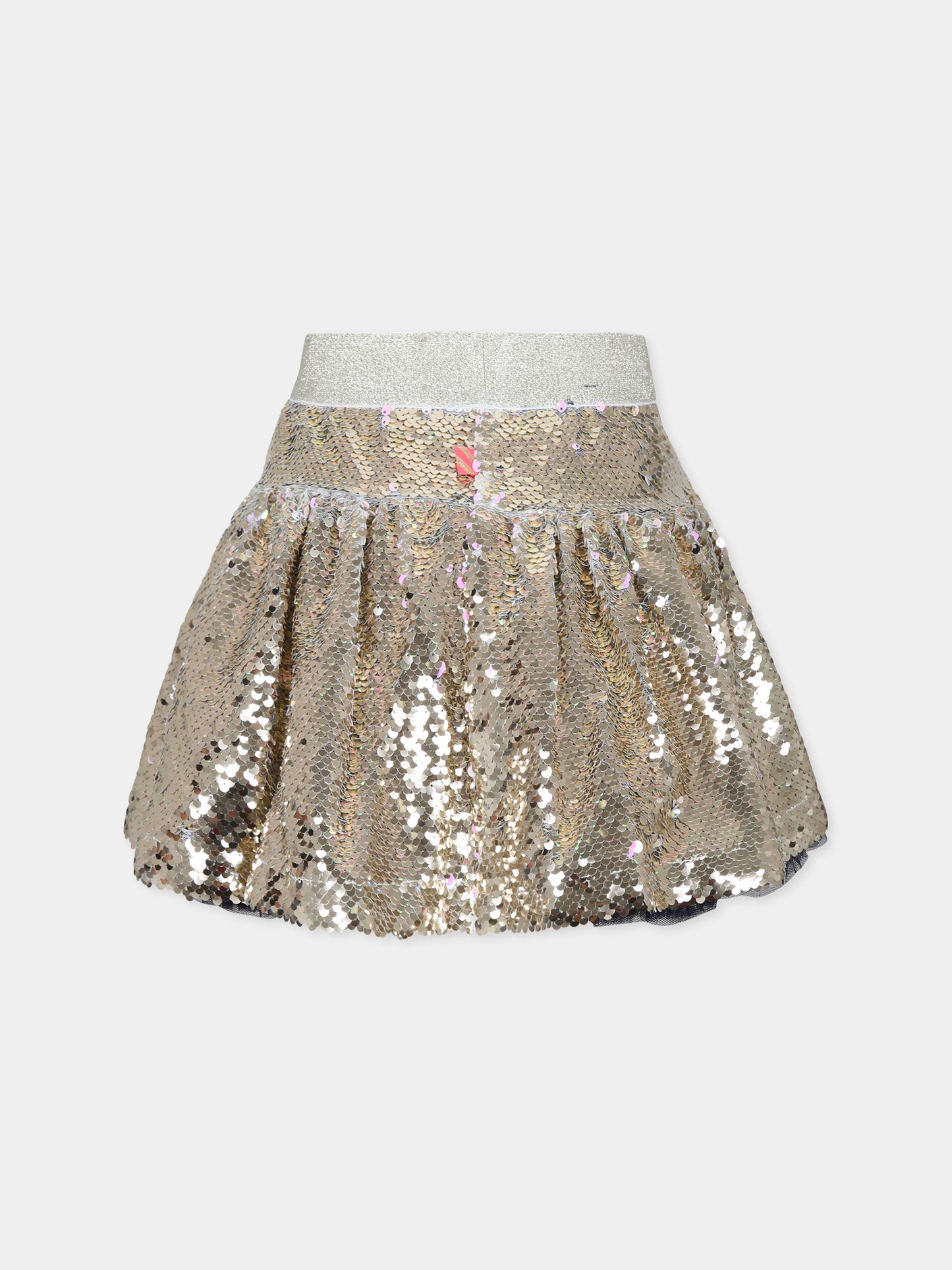 Gonna oro per bambina con paillettes,Billieblush,U20641 Z98