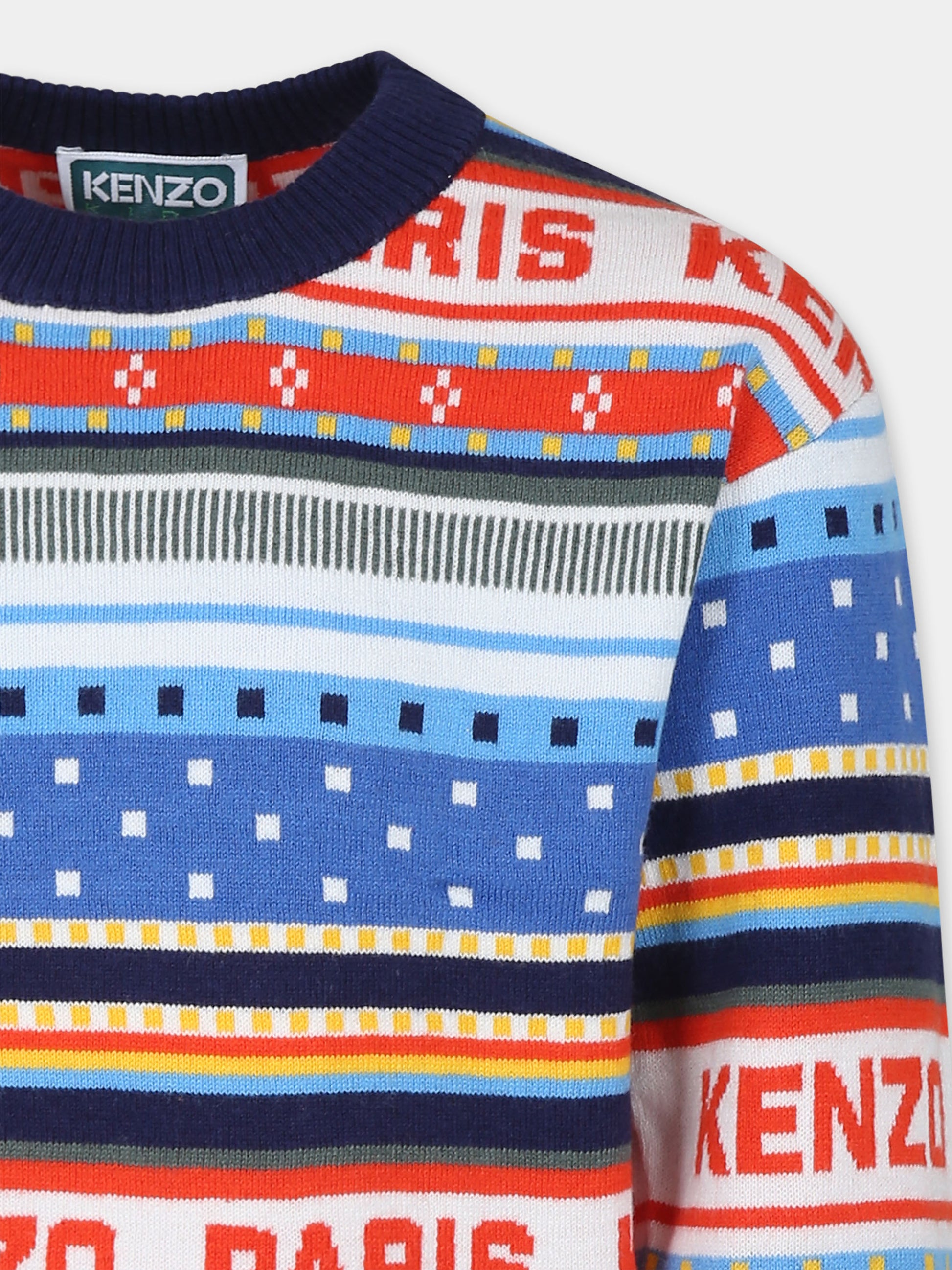 Maglione avorio per bambino con logo,Kenzo Kids,K60783 121