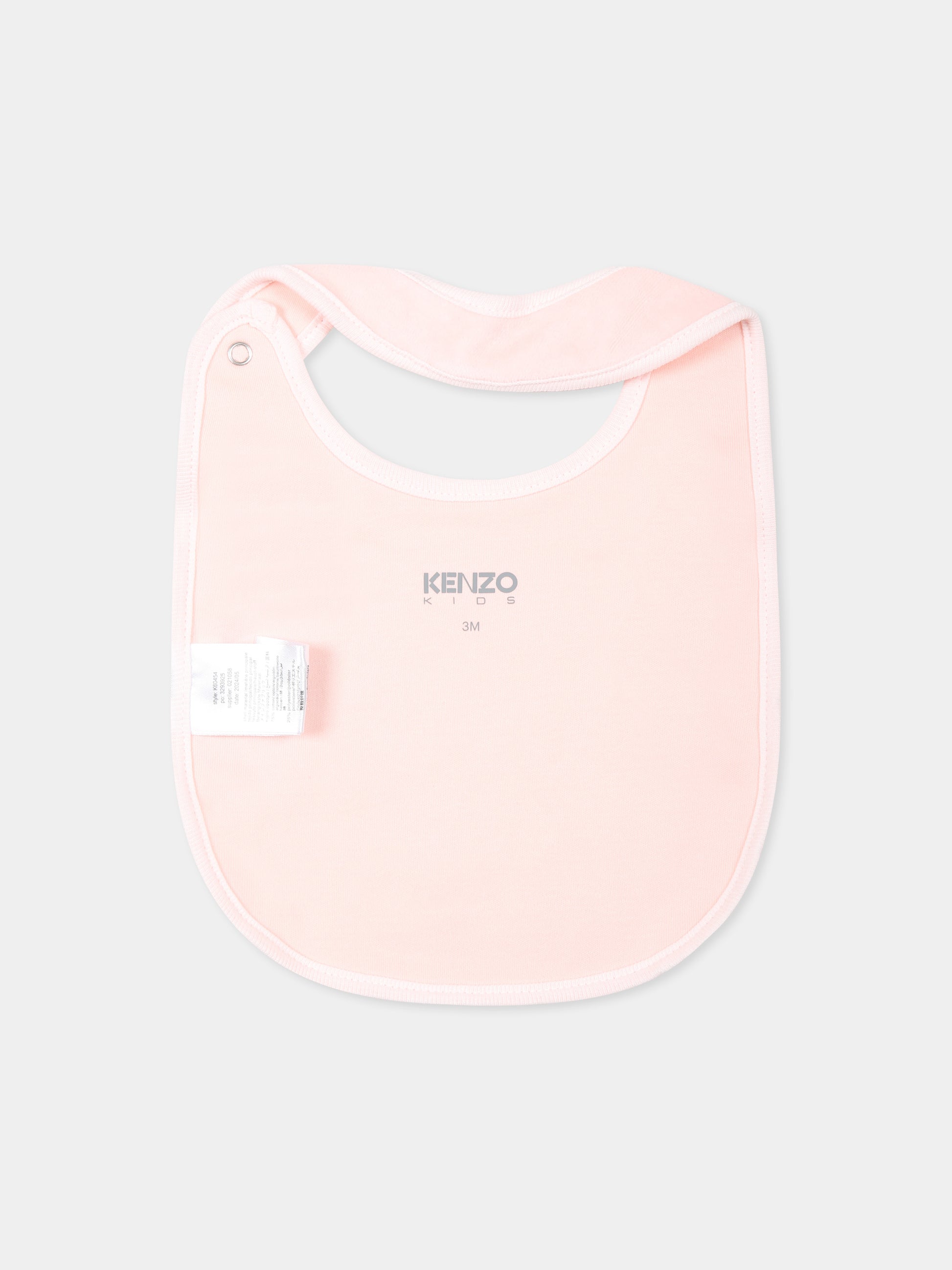 Set tutina rosa per neonata con elefante e logo,Kenzo Kids,K60454 46T