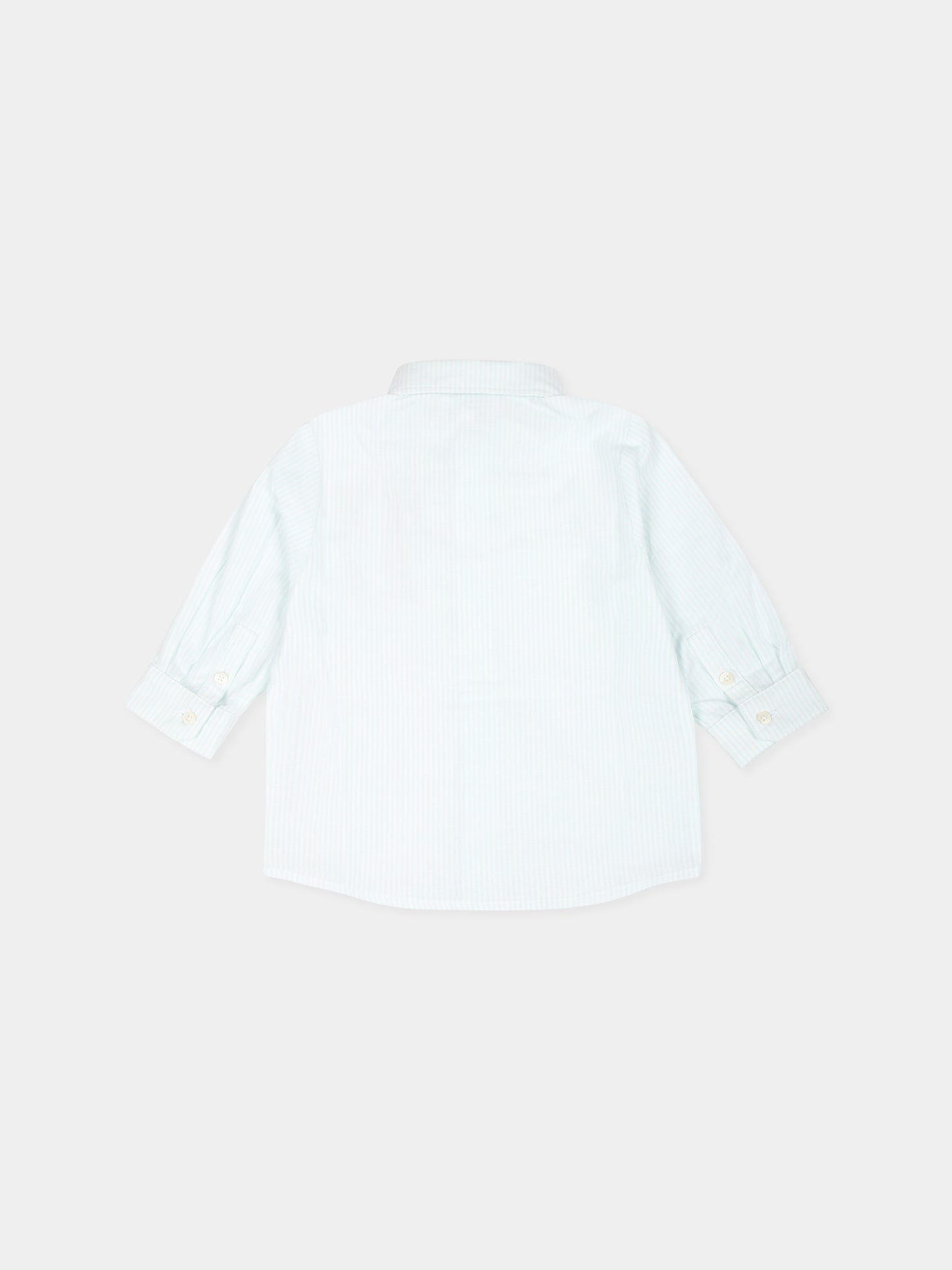 Camicia celeste per neonato con coccodrillo,Kenzo Kids,K60502 78B