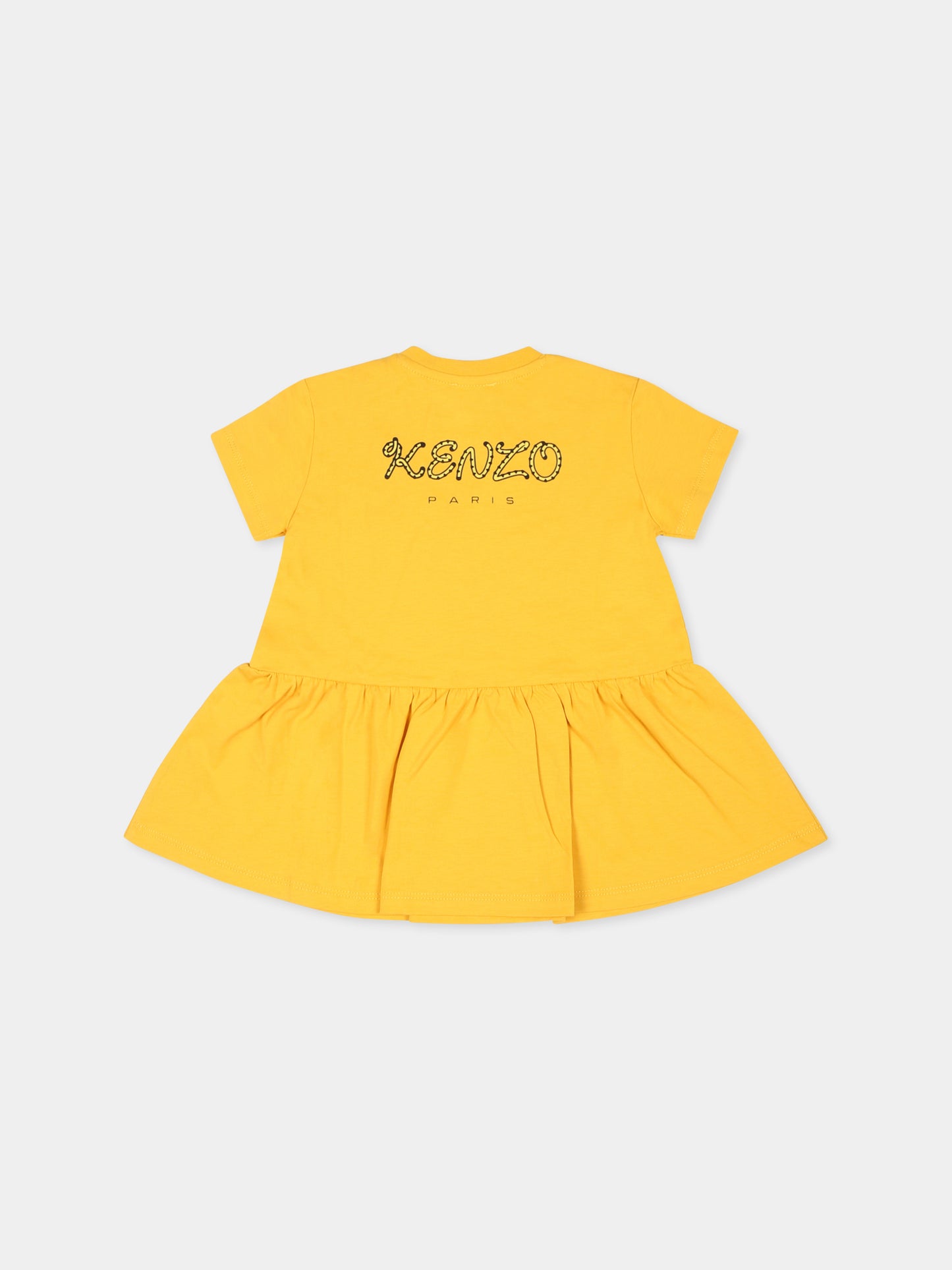 Vestito gialllo per neonata con tigre Kotora,Kenzo Kids,K60478 56A