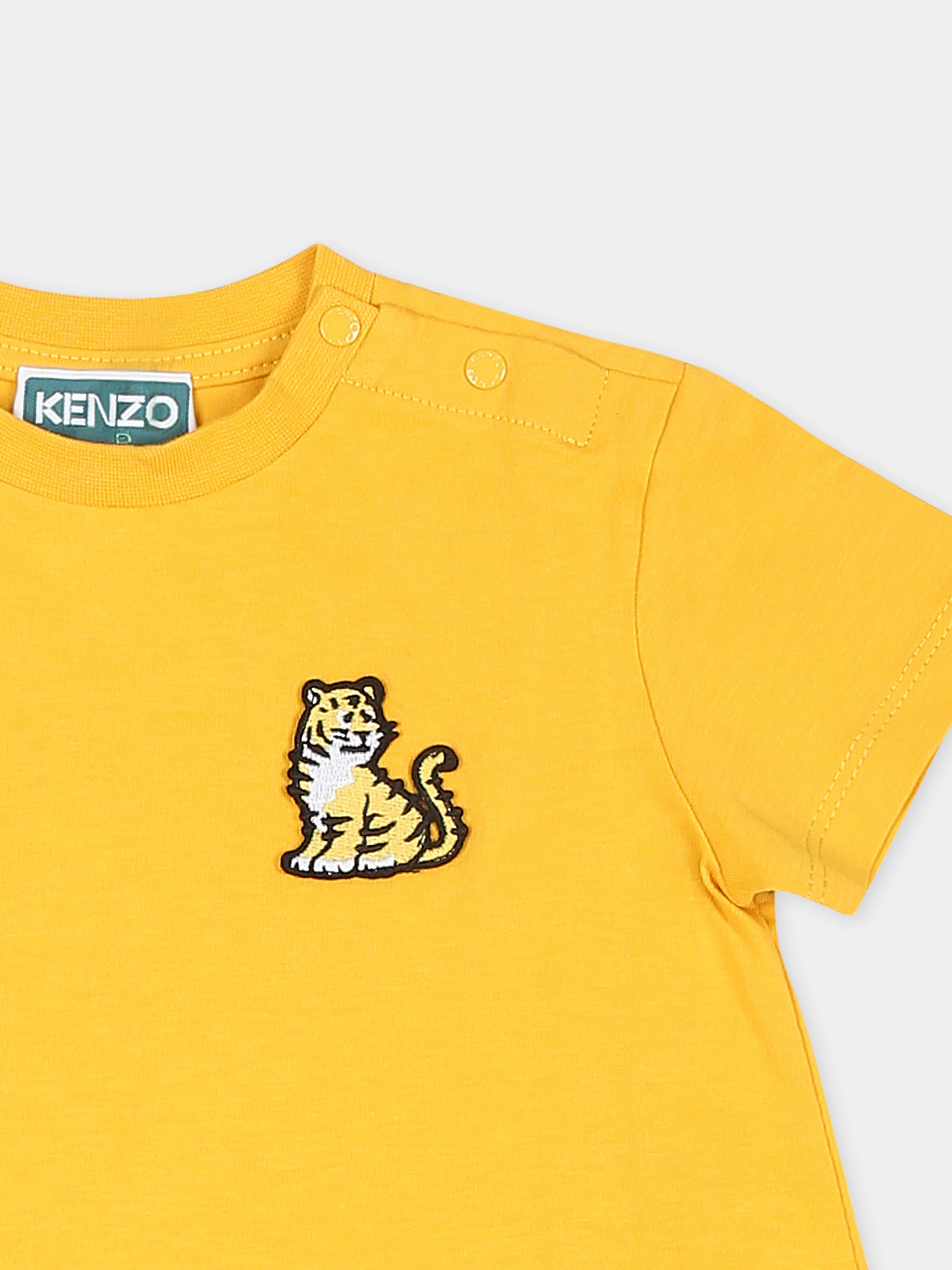 Vestito gialllo per neonata con tigre Kotora,Kenzo Kids,K60478 56A