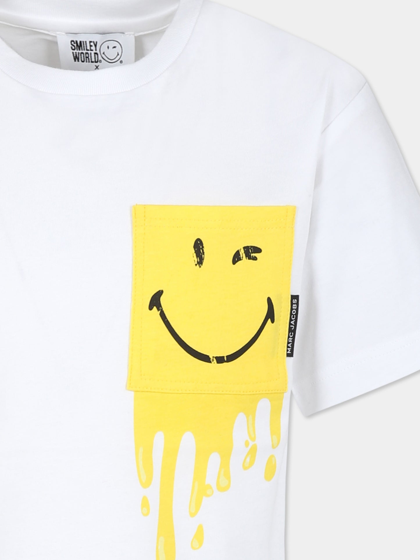 T-shirt bianca per bambino con smile,Marc Jacobs,W60282 10P