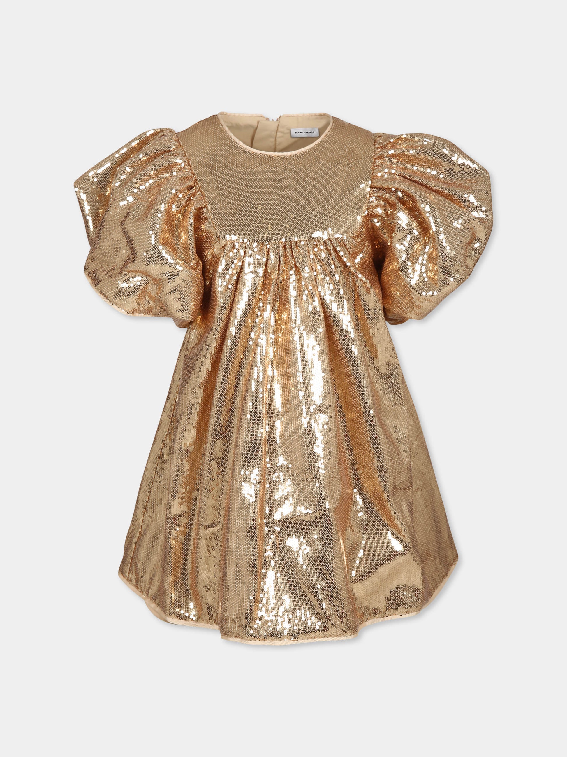 Vestito oro per bambina con paillettes,Marc Jacobs,W60242 32C