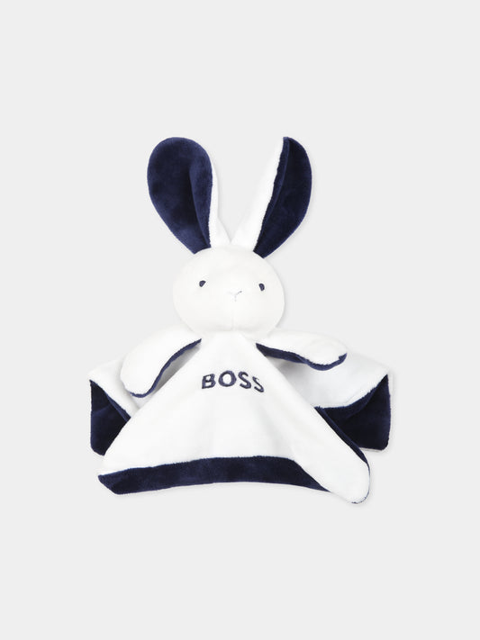Doudou bianco per neonato con logo,Boss,J90P21 10B