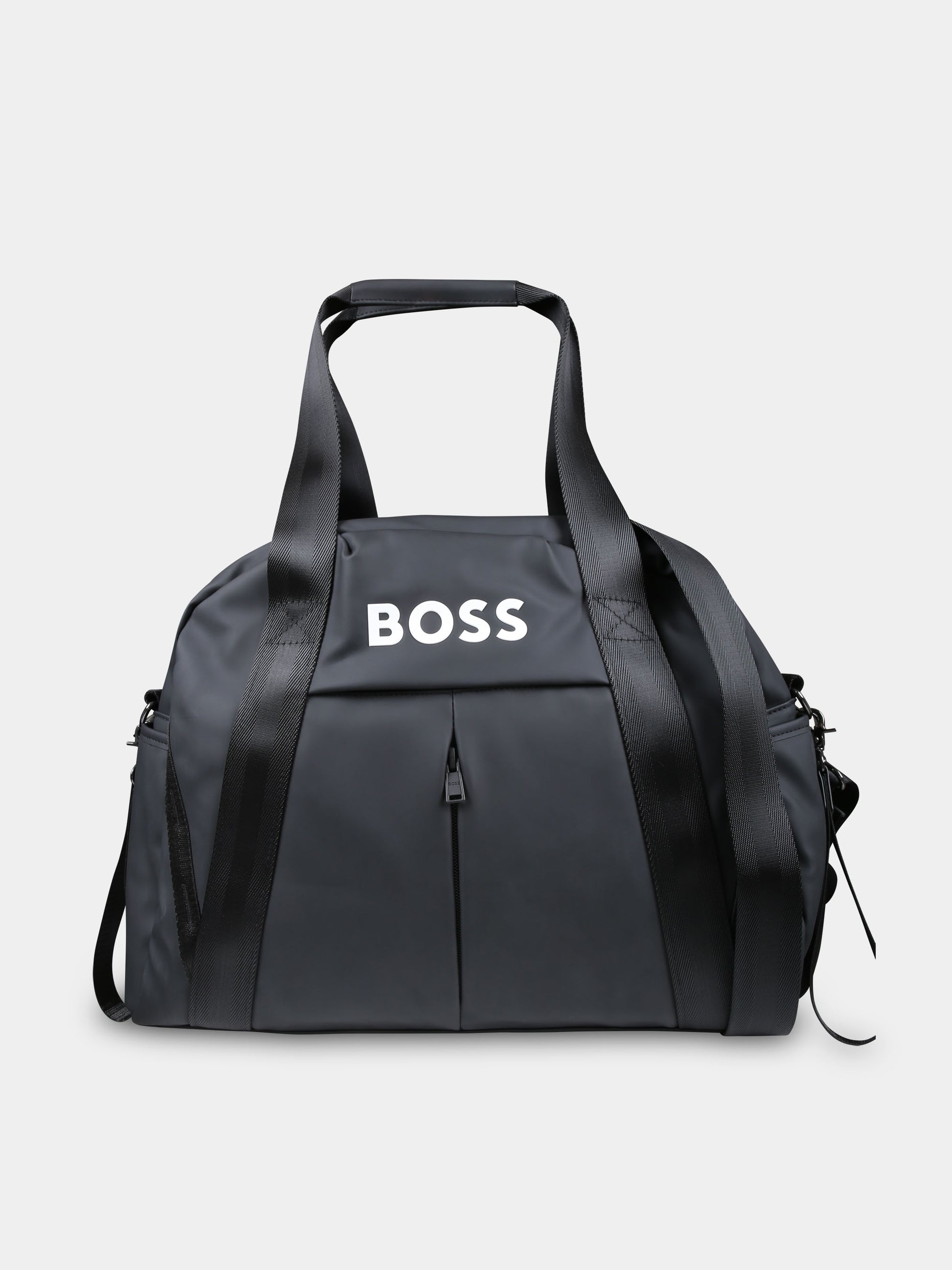 Borsa mamma nera per neonati con logo,Boss,J51613 09B