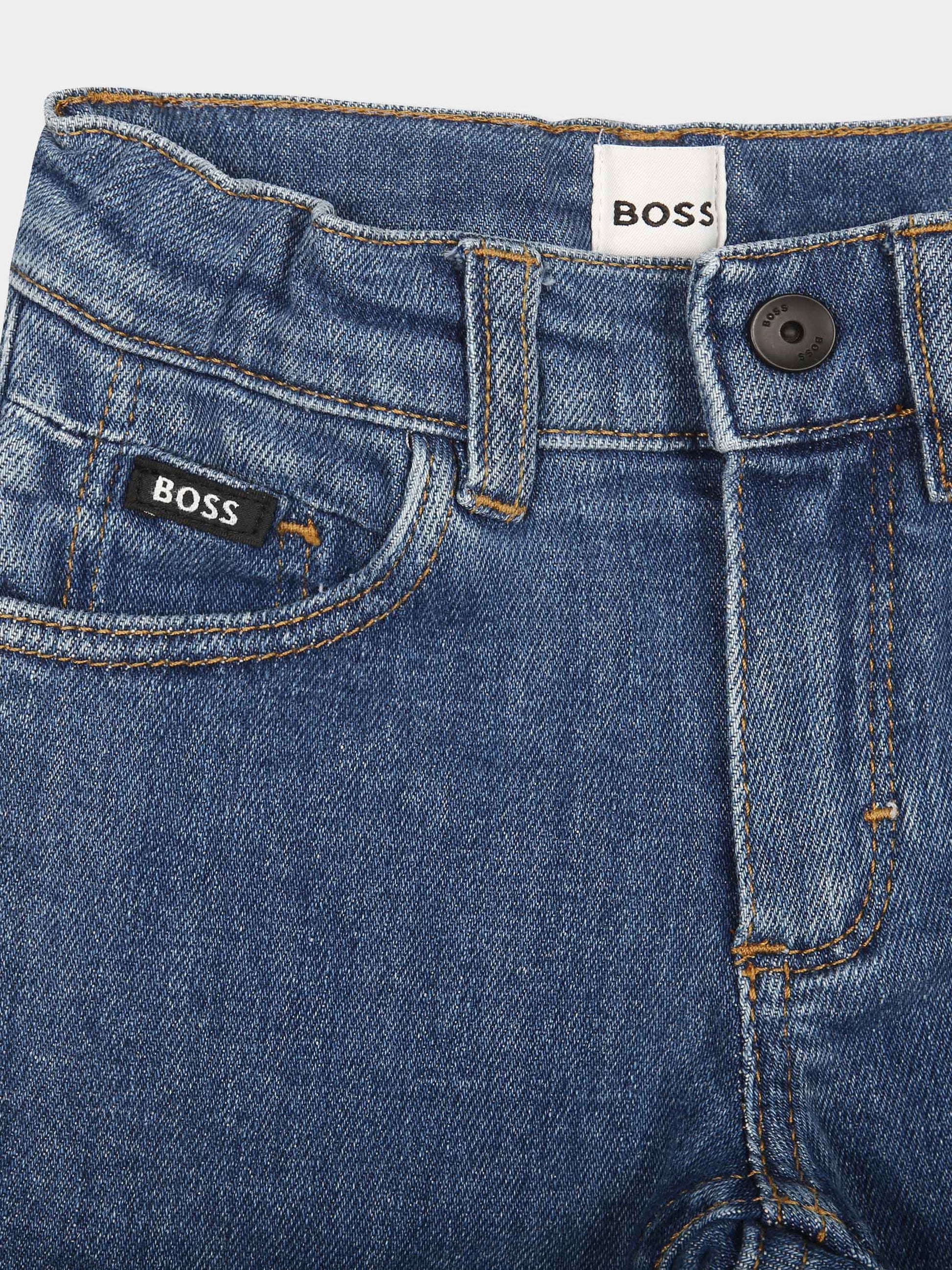 Jeans blu per neonato con logo,Boss,J51269 Z22