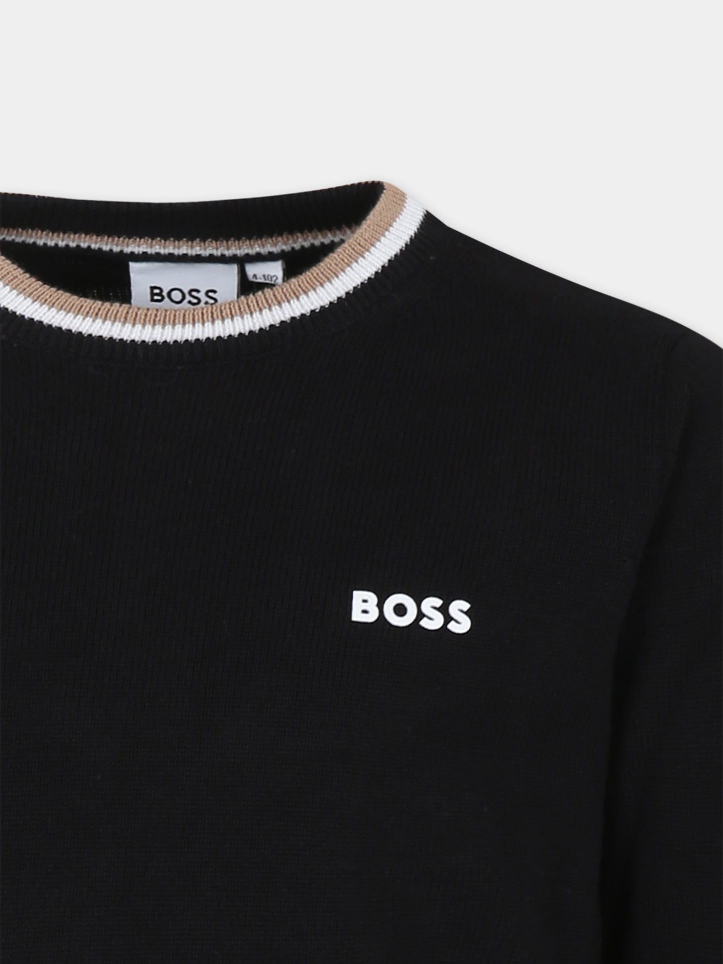 Maglione nero per bambino,Boss,J51178 09B