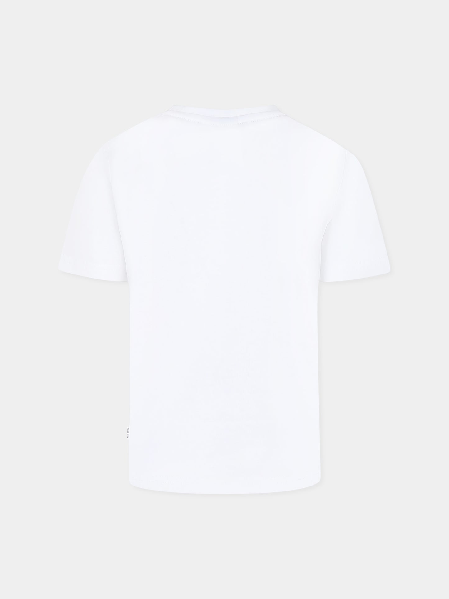 T-shirt blanc pour garçon avec logo