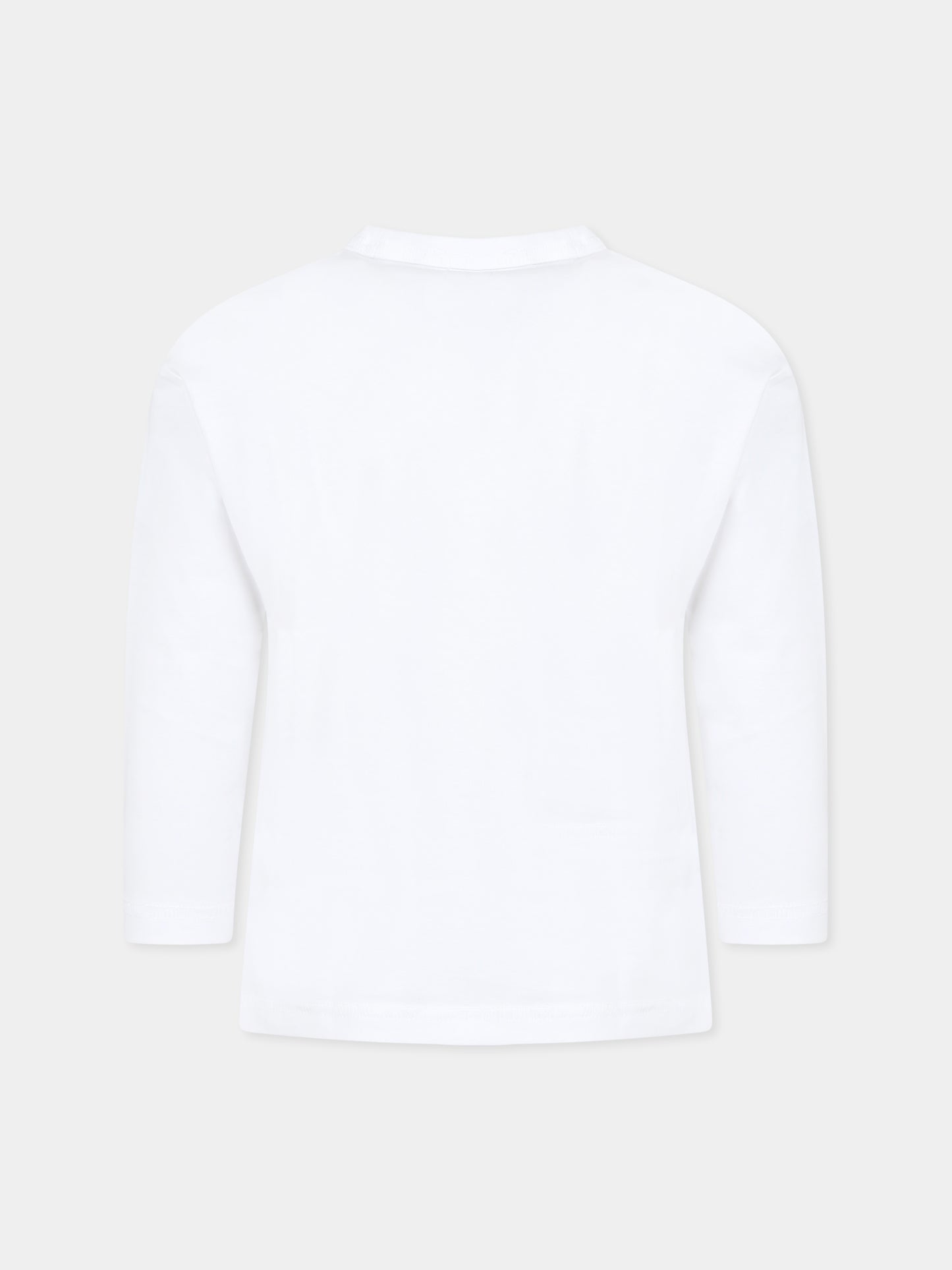 T-shirt blanc pour garçon avec logo