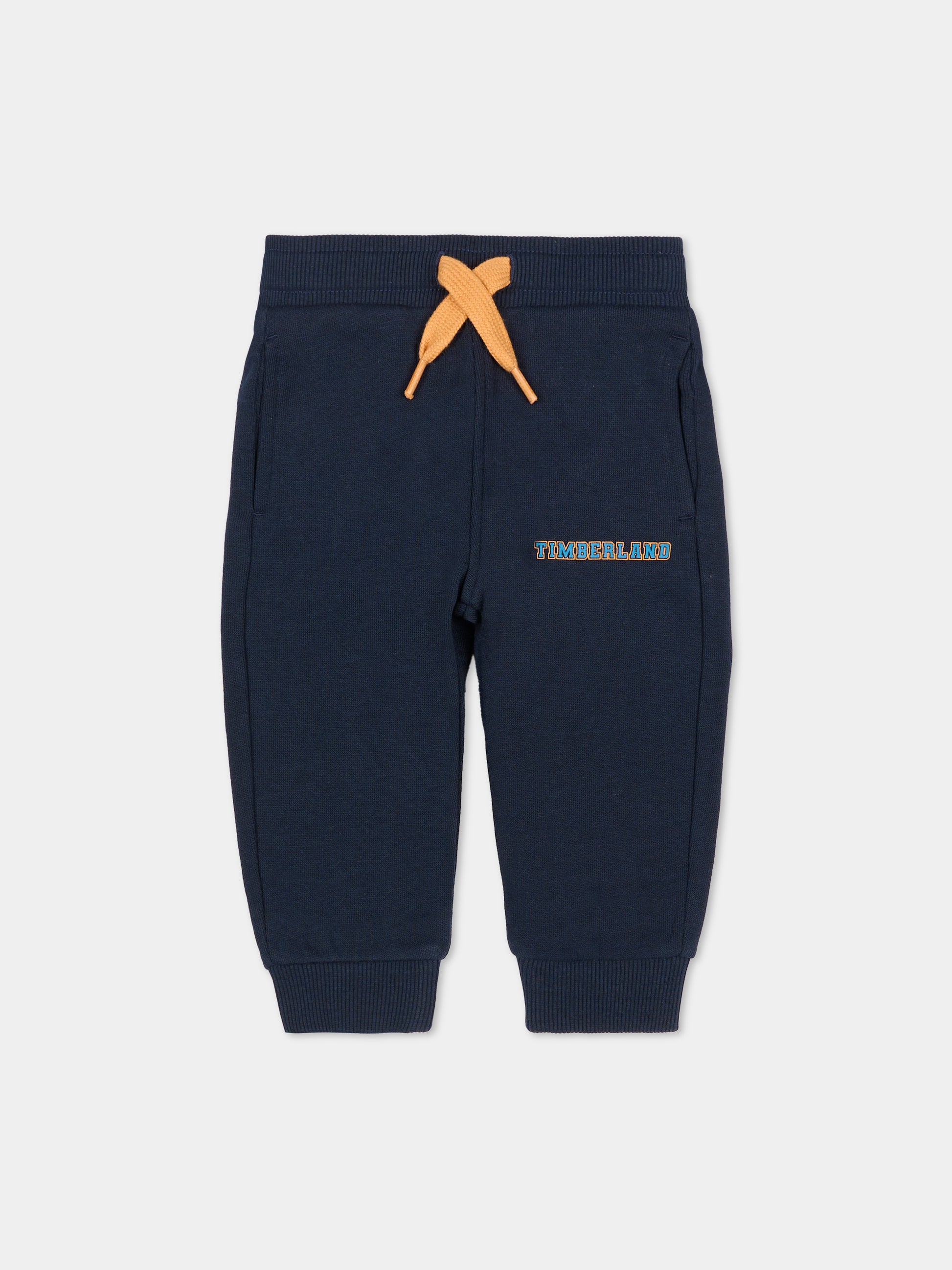 Pantaloni blu per neonato con logo,Timberland,T60265 83D