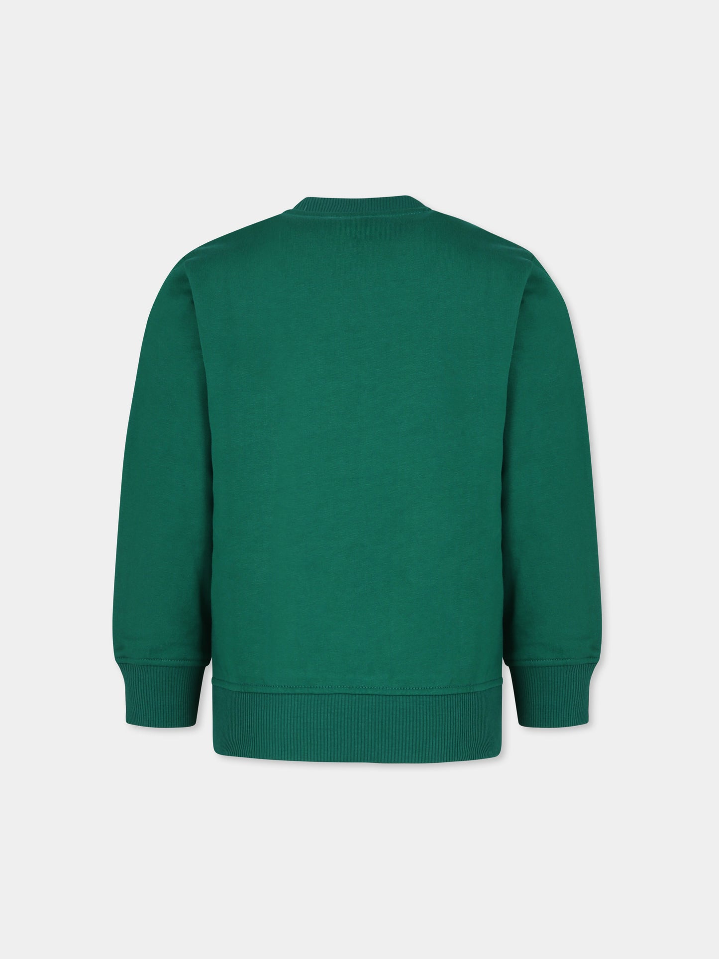 Felpa verde per bambini con due Teddy Bears,Moschino Kids,H6F05R LCA43 30139