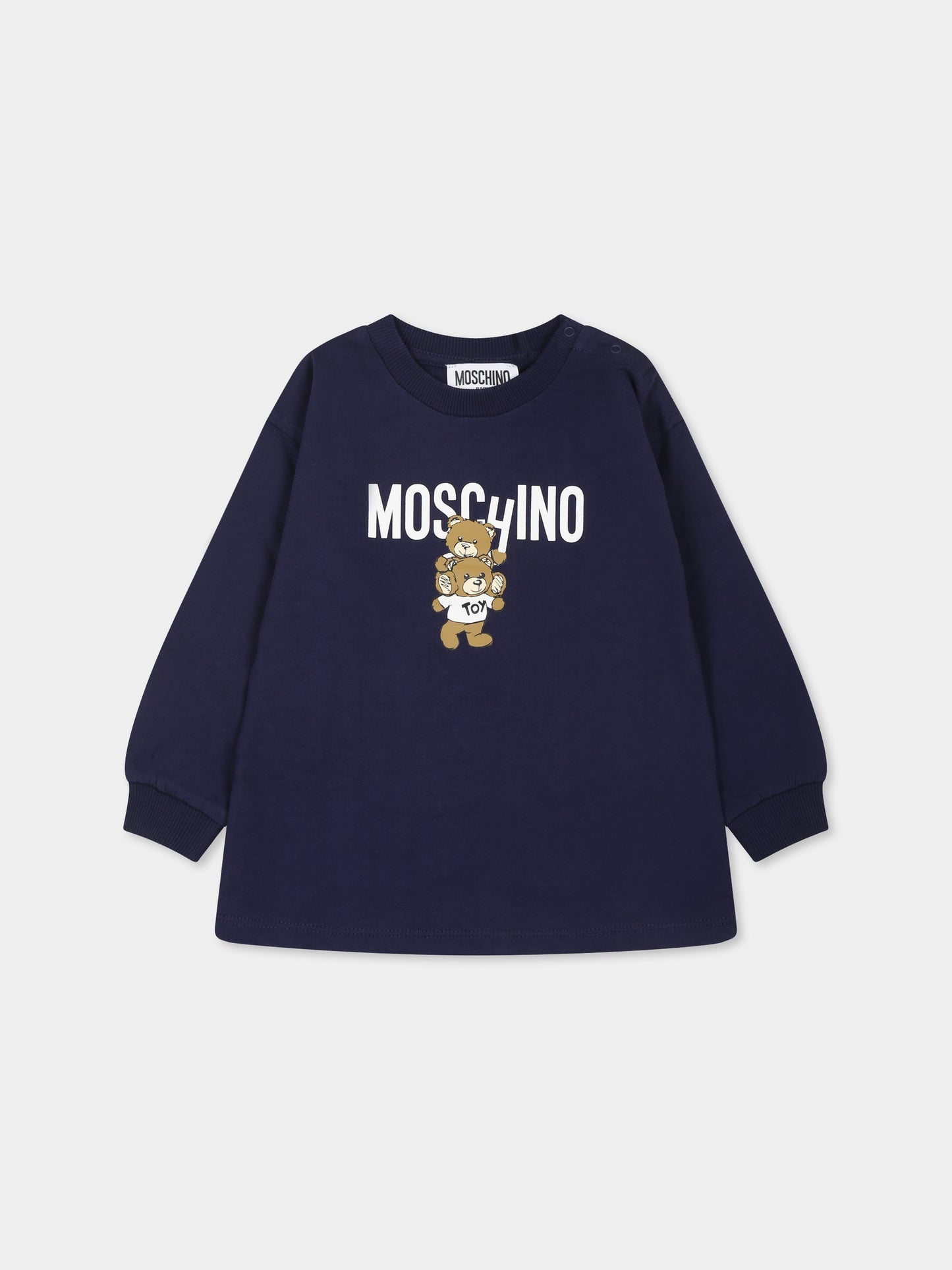 Robe bleue pour bébé fille avec deux Teddy Bears