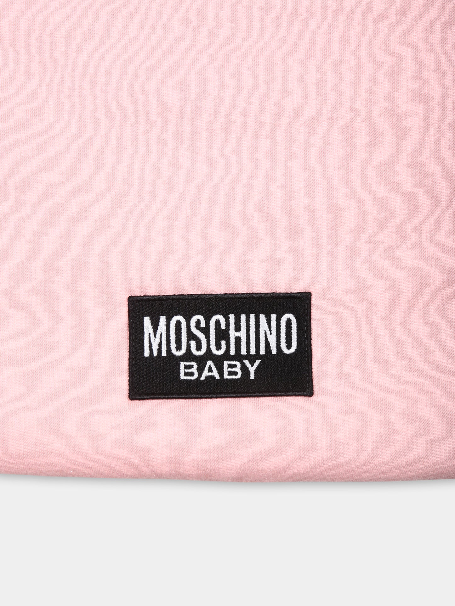 Sacco nanna rosa per neonata con tre Teddy Bear,Moschino Kids,MPE00F LCA40 50209