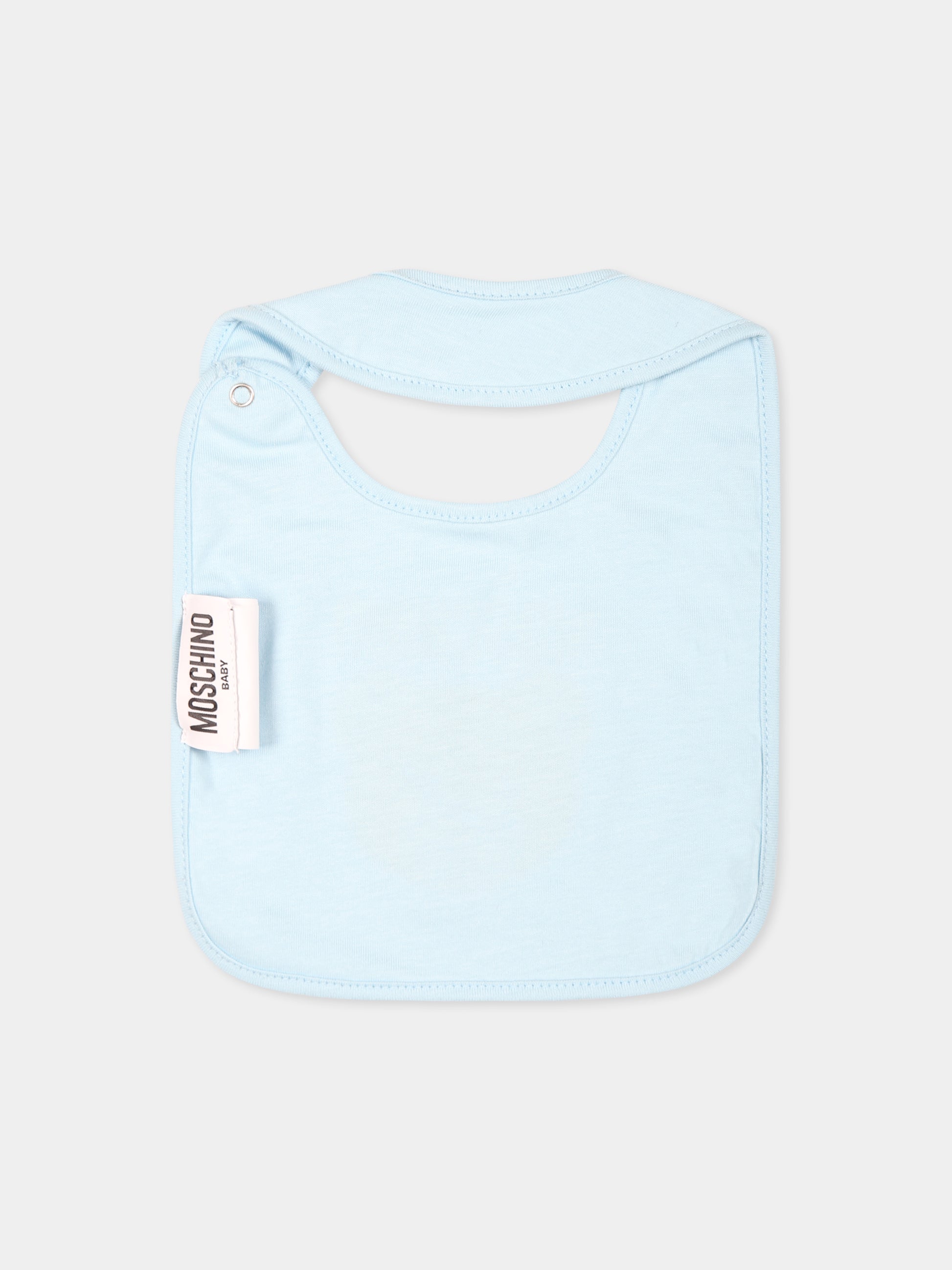 Set accessori celeste per neonato con Teddy Bear,Moschino Kids,MUY079 LCA40 40304