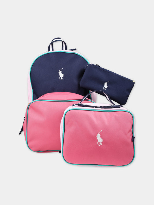 Zaino multicolor per bambina,Ralph Lauren Kids,23WRL9AR077 W4H