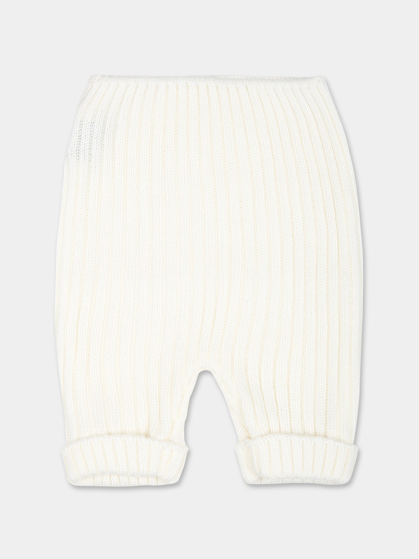 Pantaloni bianchi per neonato,Little Bear,9013 LATTE