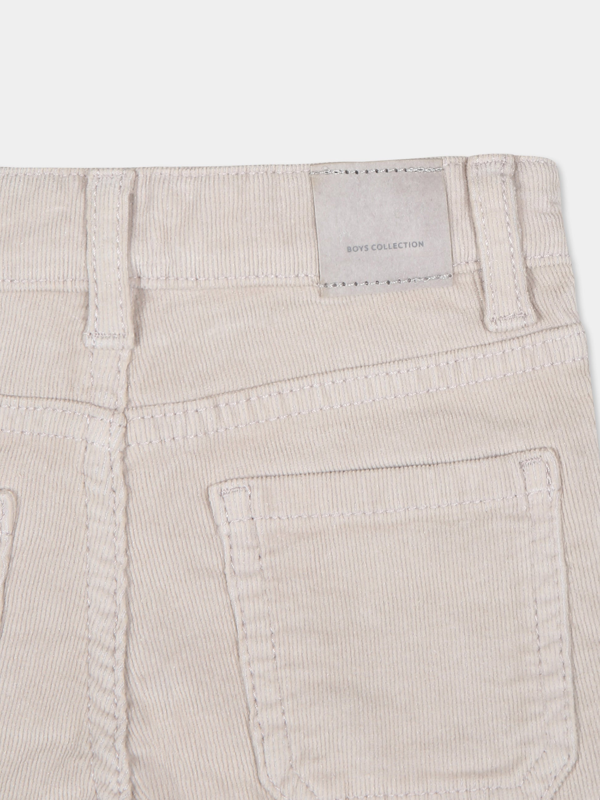 Pantaloni beige per neonato con logo,Mayoral,502 027