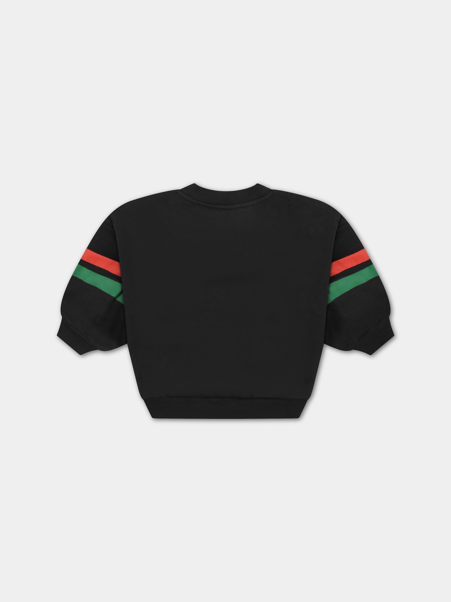 Felpa nera per neonati con scritta,Mini Rodini,2412011999