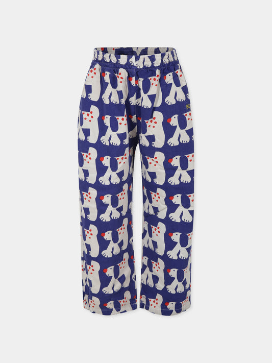 Pantaloni blu per bambini con cane,Bobo Choses,B224AC092