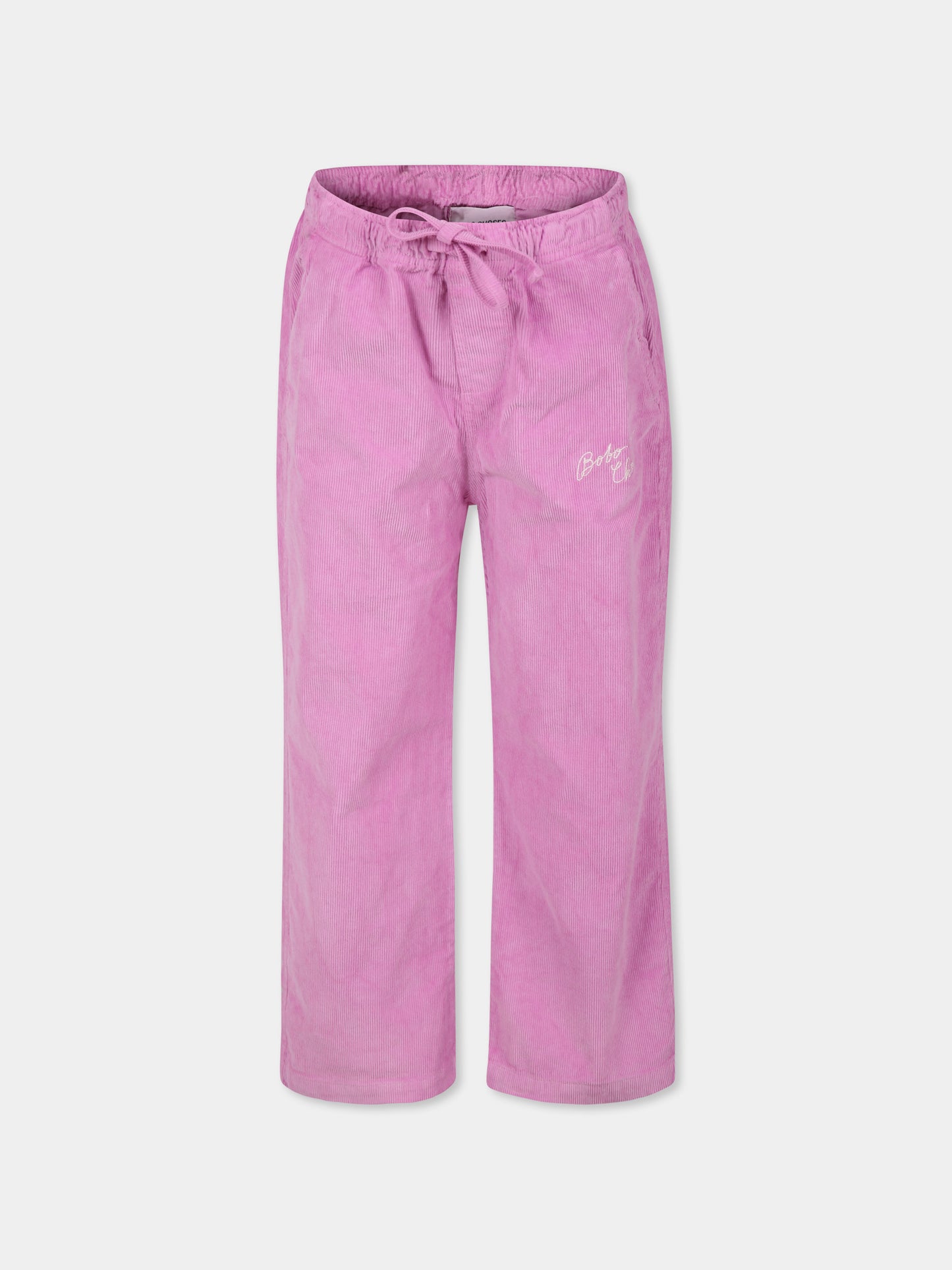 Pantaloni rosa per bambina con logo,Bobo Choses,B224AC095