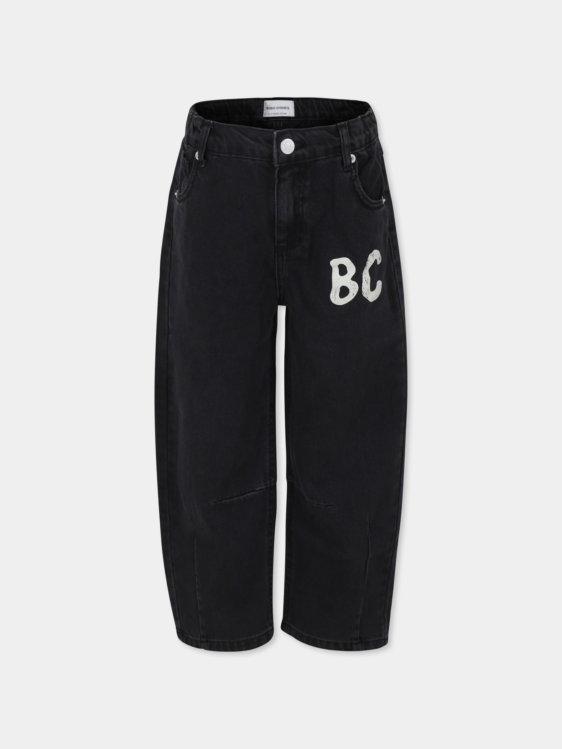 Jeans neri per bambini con logo,Bobo Choses,B224AC107