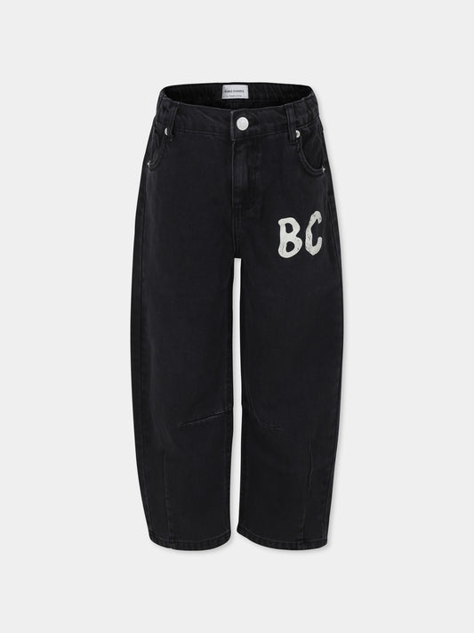 Jeans neri per bambini con logo,Bobo Choses,B224AC107