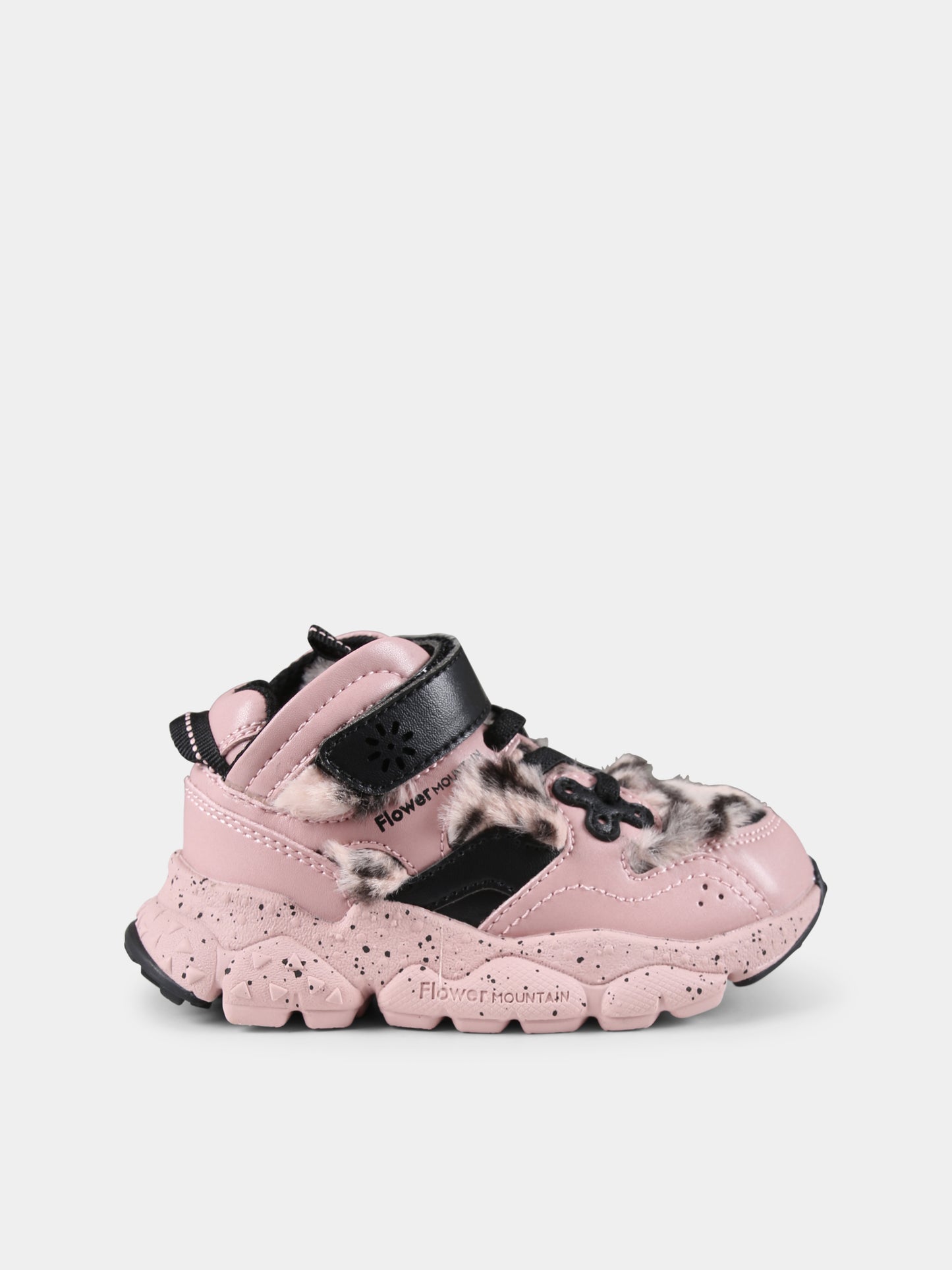 Sneakers Yamano rosa per bambina con logo,Flower Mountain,1M40 001 2018659 03