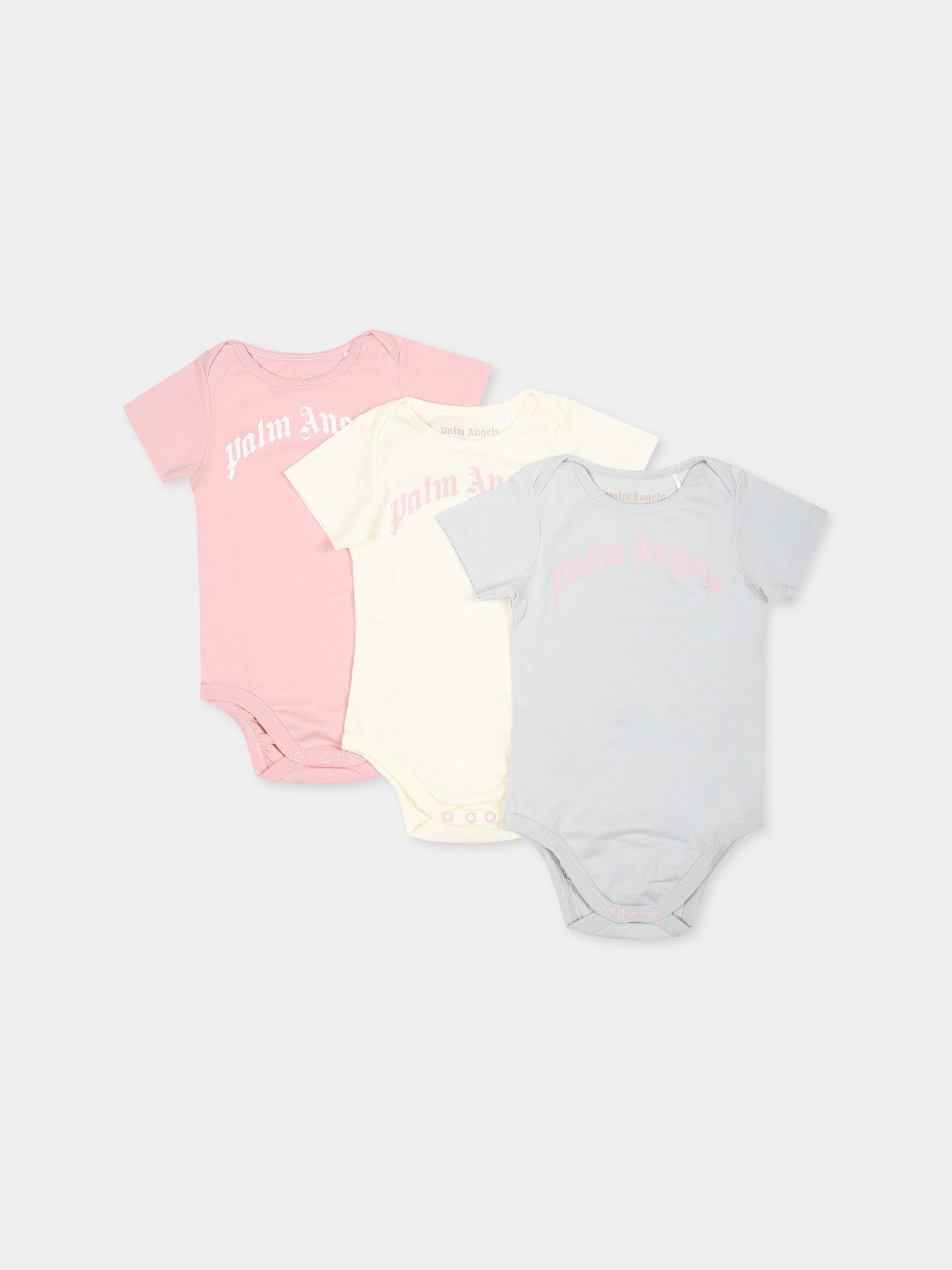 Set body multicolor per neonata con logo,Palm Angels,PG2X015F24JER0013103