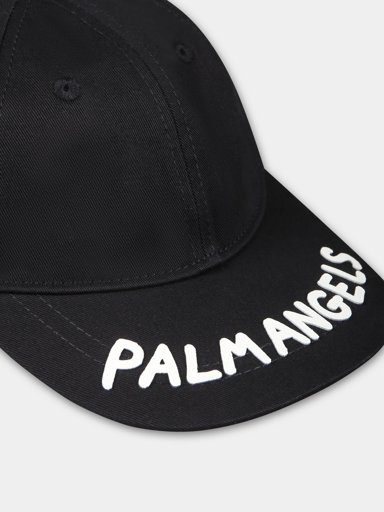 Cappello nero per bambino con logo,Palm Angels,PBLB002F24FAB0011004