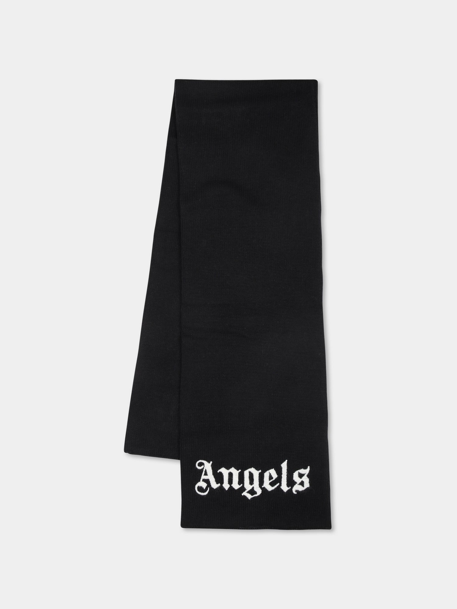 Sciarpa nera per bambino con logo,Palm Angels,PBMA008C99KNI0011001