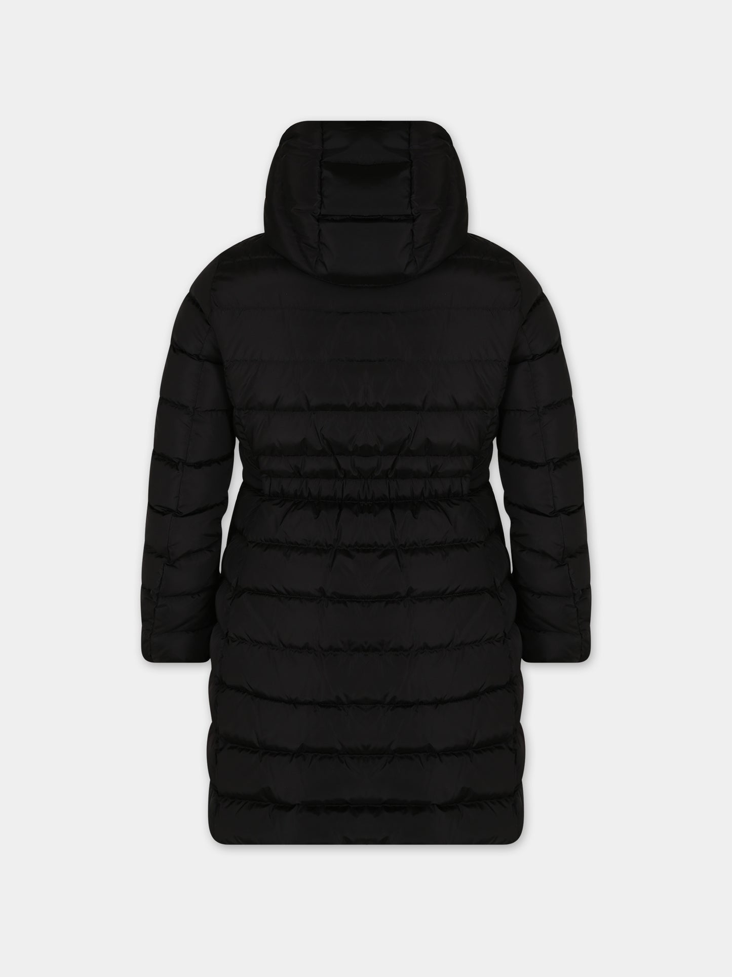 Piumino nero per bambina con iconico patch,Moncler Kids,J2954 1C50210 54155 999