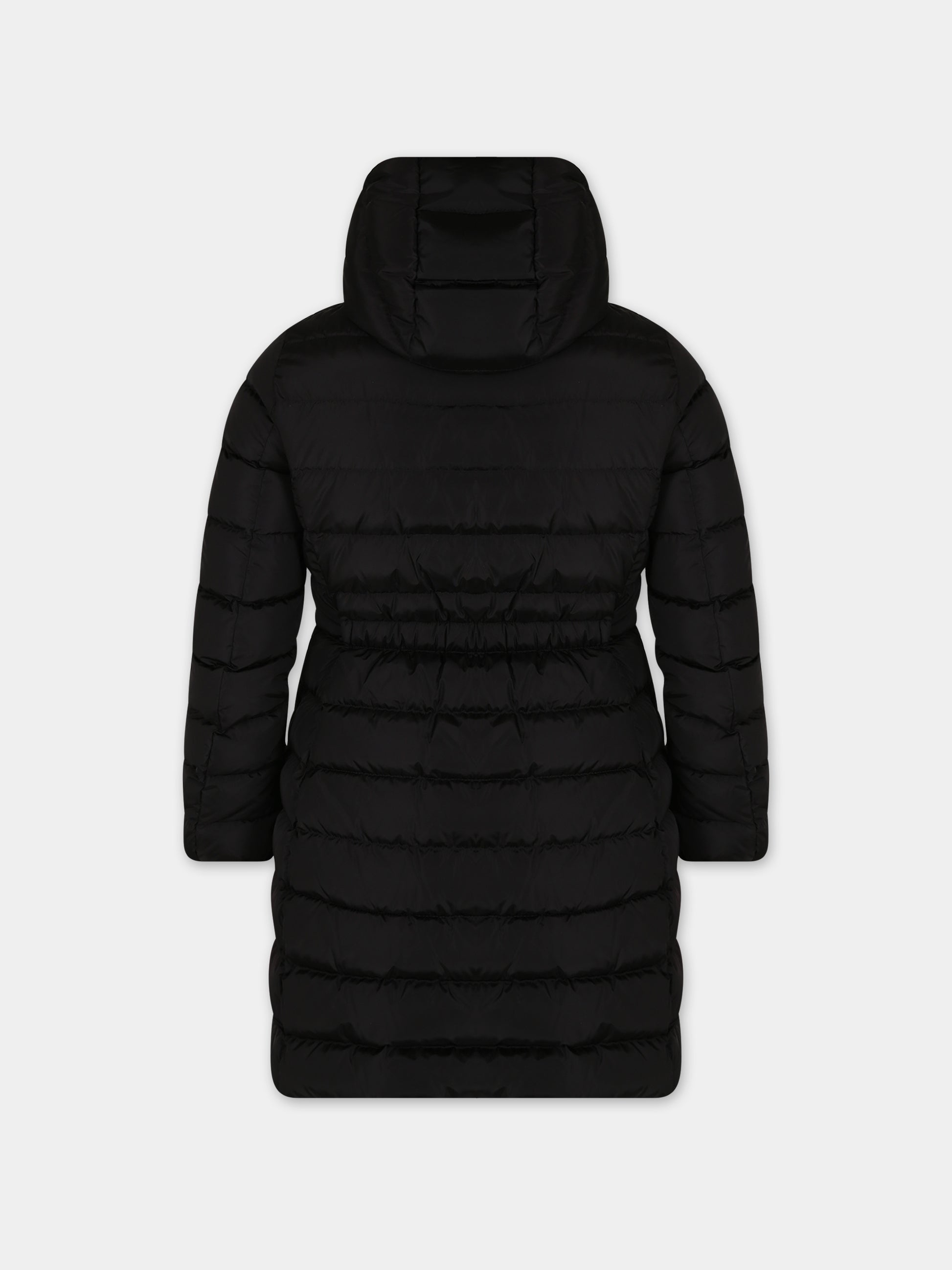 Piumino nero per bambina con iconico patch,Moncler Kids,J2954 1C50210 54155 999